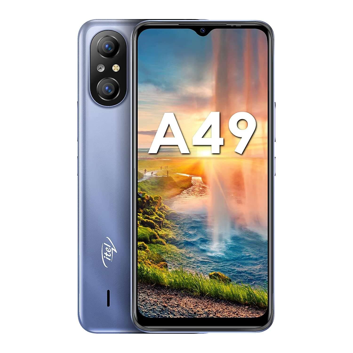 itel A49 (6.6'' HD+IPS Waterdrop Display| 32GB+2GB Memory |Dual Security(Fingerprint+Face Unlock) |4000mAh Powerful Battery| Dome Blue
