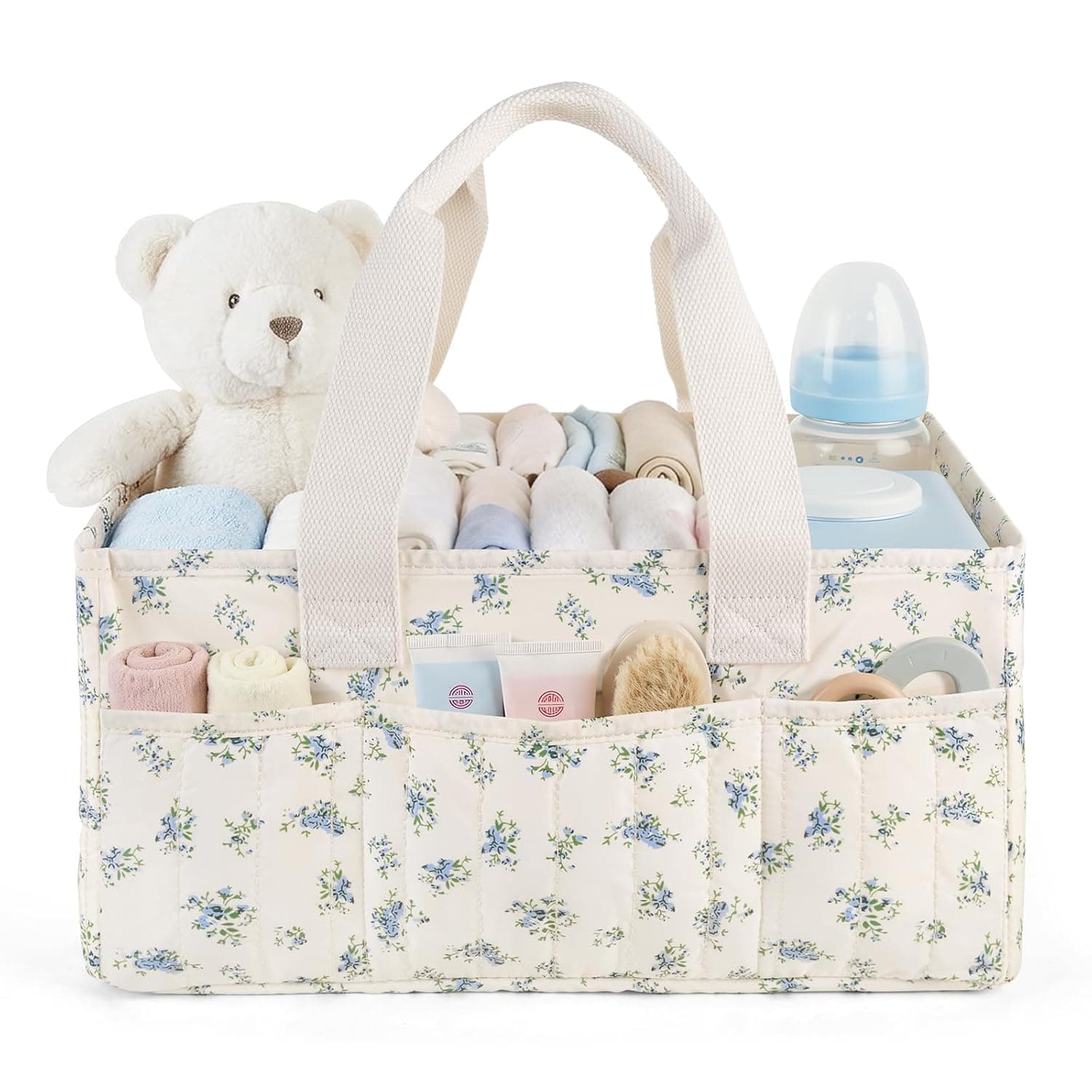 Diaper Caddy Organizer, Stylish Nursery Storage Basket, Gift for Baby Shower, Newborn Essentials, Portable Nursery Storage Bin