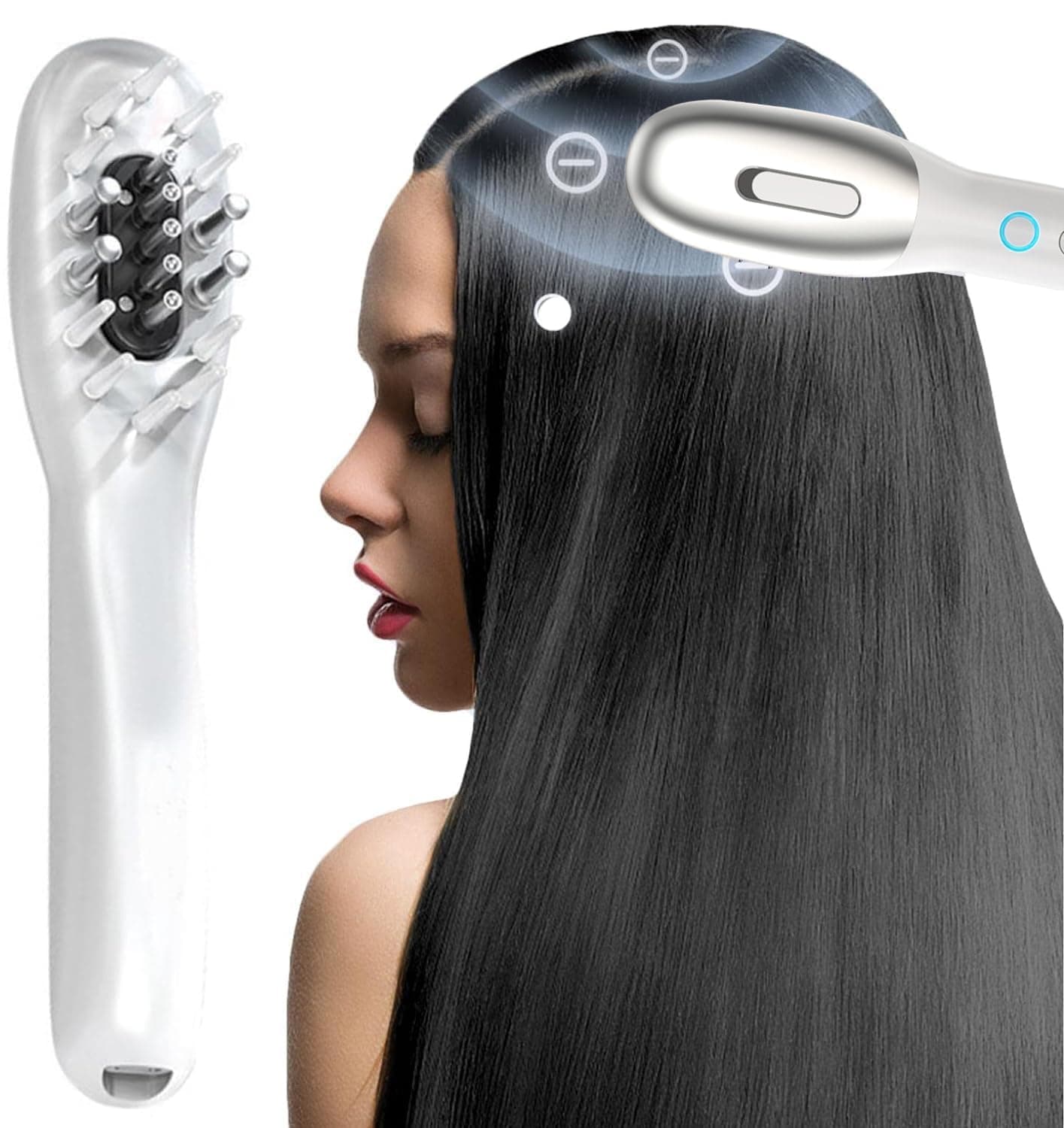 Scalp Applicator Comb Electric Head Massage Comb Electric Massage Brush Head Applicator Comb Vibrating Head Massager for Stress Relaxation Hair Growth Treatments