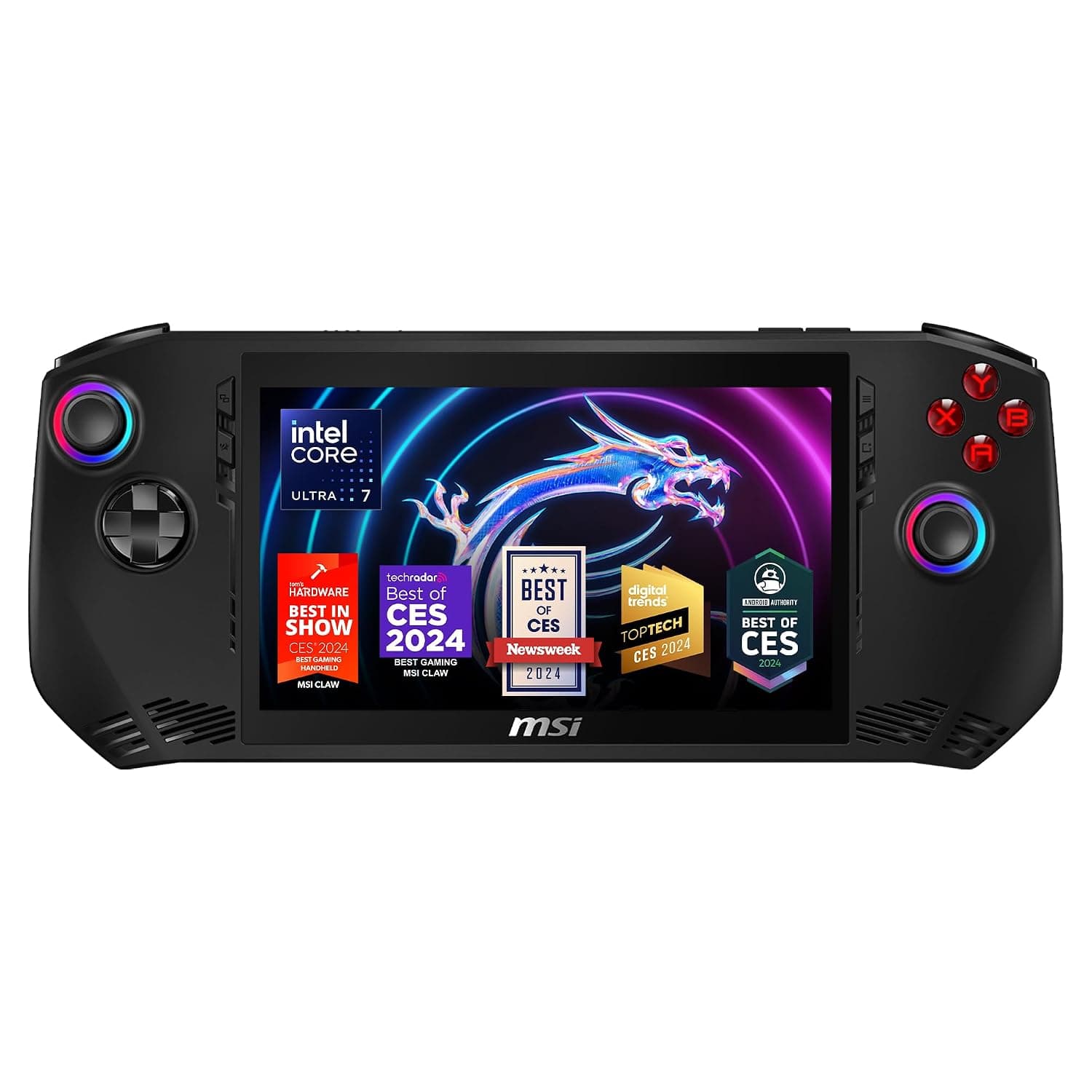 MSI Claw PC Gaming Handheld: Intel Ultra 5-135H, 7" FHD 120Hz Display, 16GB LPDDR5, 512TB NVMe SSD, MicroSD Card Reader, Thunderbolt 4, Win 11 Home: Black A1M-052US