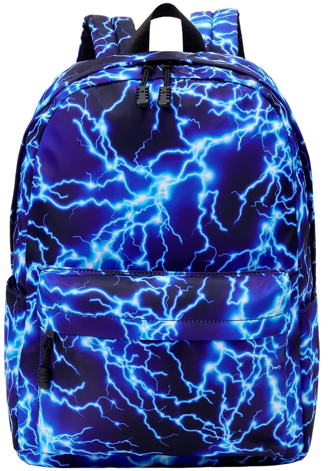 Starry Lightning Stylish Backpack - Lightweight & Multi Compartment School Bag, School Backpack for Kids, Large Capacity, Waterproof (Lightning)