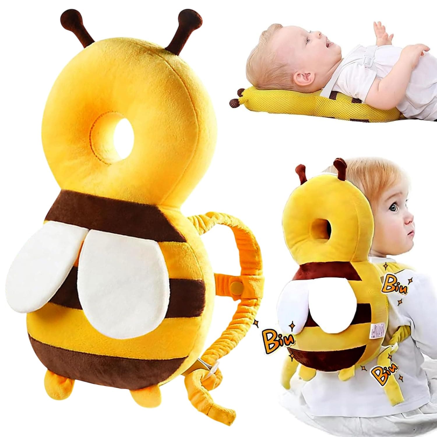 AMERTEER Baby Head Protector Backpack | Baby Fall Protection Pillow | Head Protection Cushion for Baby | Soft Safety Backpack for Infants & Toddlers | Baby Head Safety Pad