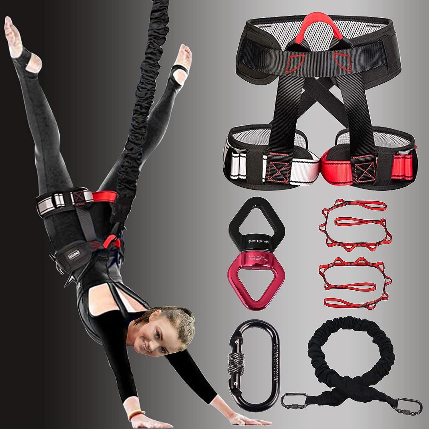 Heavy Bungee Resistance Band Set Gravity Yoga Bungee Cord Resistance Belt Set 4D Bungee Dance Rope Workout Fitness Home Gym Professional Training Equipment (Weight class 70 kg)