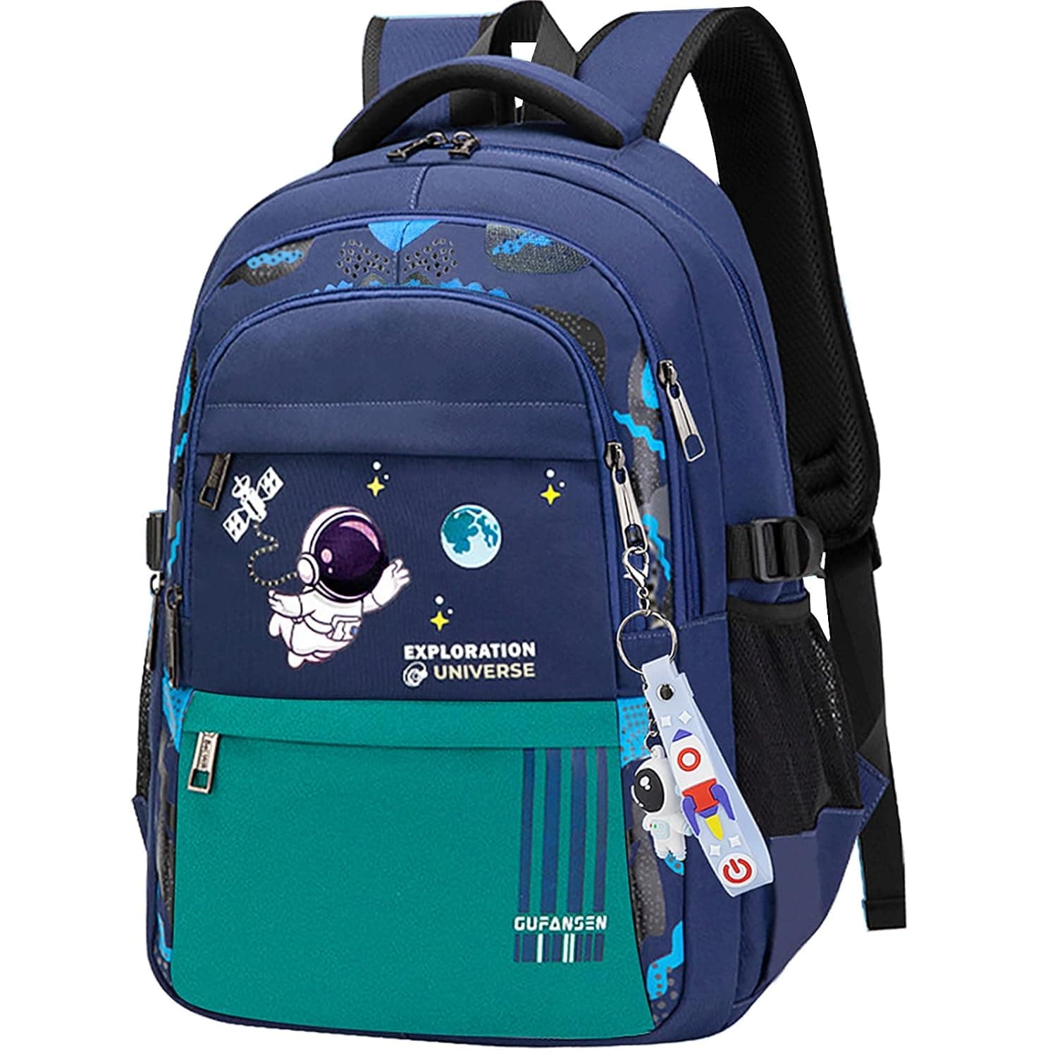 Astronaut Backpack for Boys Teens, Large Capacity School Bag Bookbag for Kids Elementary Middle