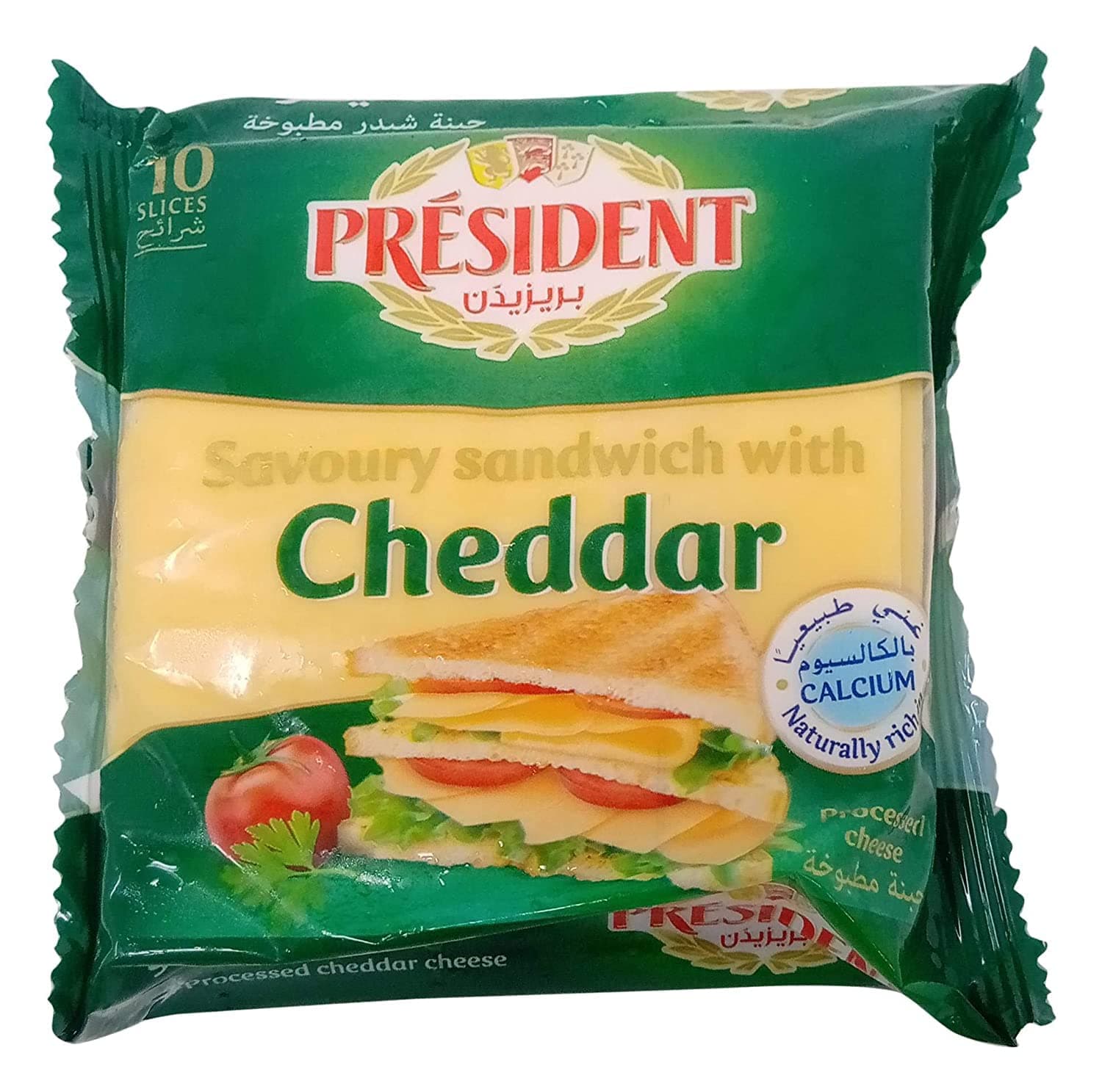 President Sandwich Cheddar Cheese Slices 200g