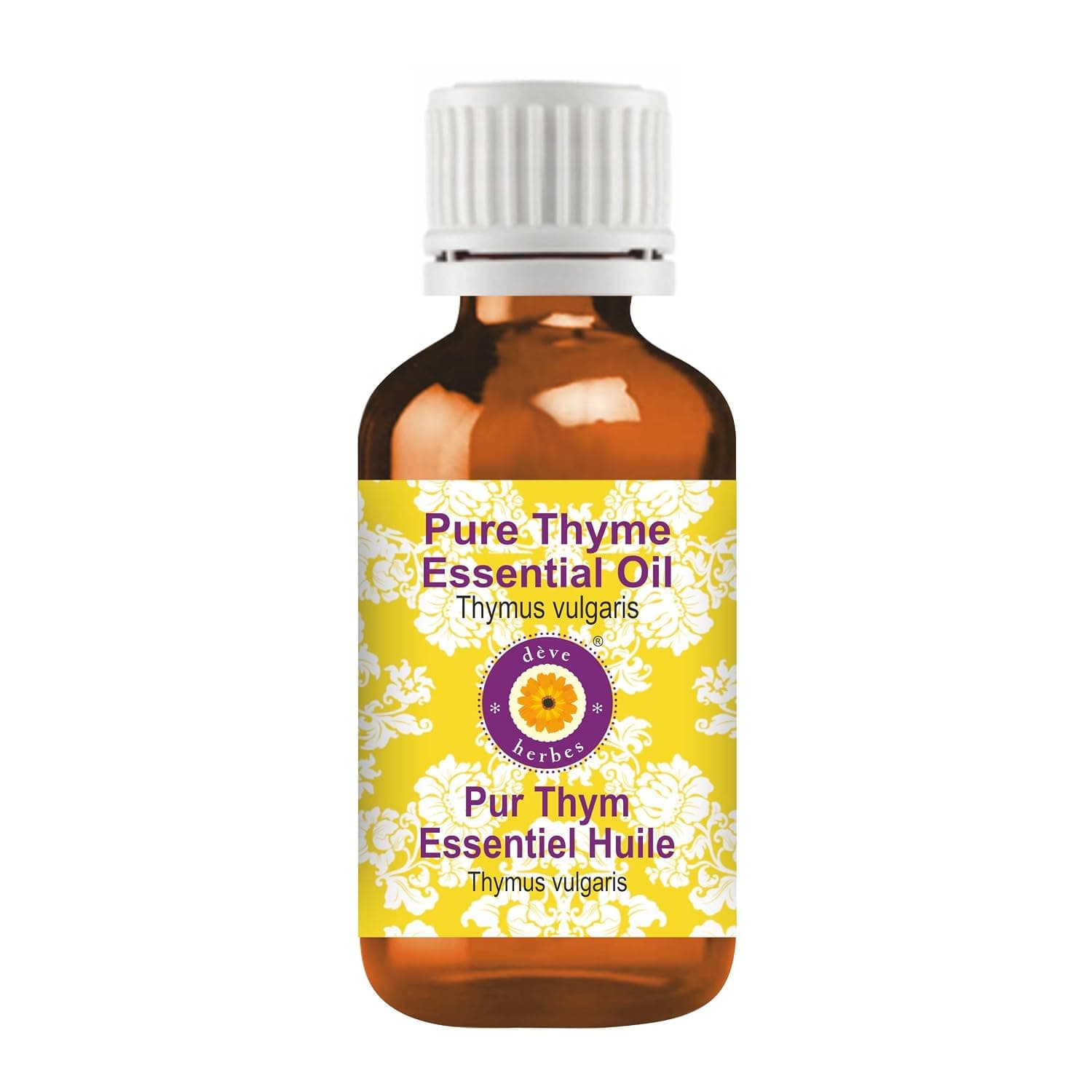 Deve Herbes Pure Thyme Essential Oil (Thymus vulgaris) Steam Distilled 30ml (1 oz)