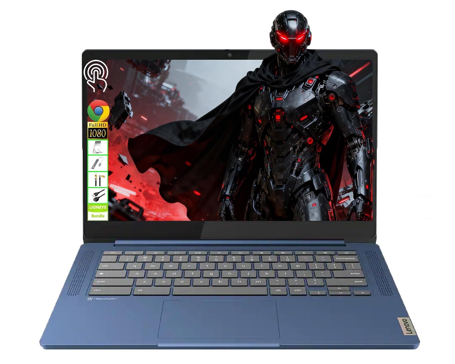 Lenovo IdeaPad Slim 3 Chromebook 14" FHD Touchscreen Laptop, MediaTek Kompanio 520, 4GB RAM, 64GB eMMC + 64GB USB Flash Drive, Budget-Friendly for Students, Everyday & Simple Users,Chrome OS,LE Bundle