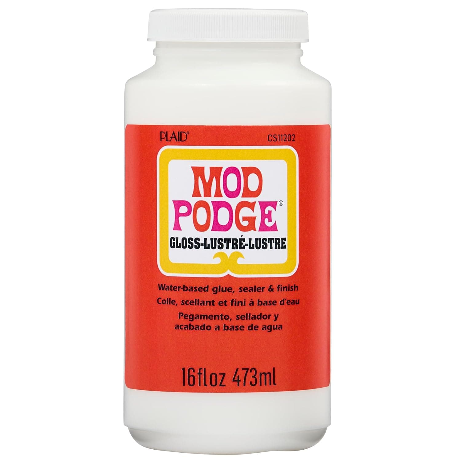 Mod Podge Gloss Waterbase Sealer, Glue (16-Ounce), CS11202 Finish, 16 oz