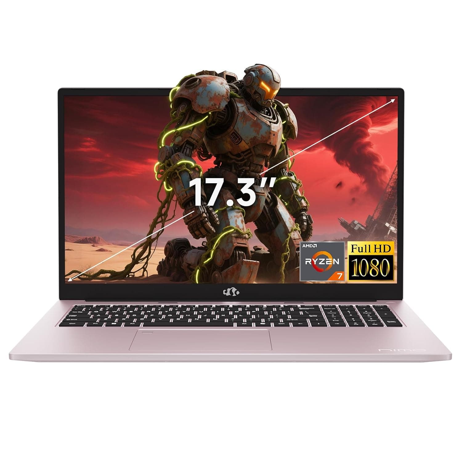 NIMO 17.3" Gaming Laptop, Ryzen 7 7735HS (8C/16T) 16GB DDR5 RAM 1TB SSD, Radeon 680M Graphics, 1080P Display, Wi-Fi 6E, Bluetooth 5.2, 100W PD Fast Charging, Fingerprint, Backlit Keyboard