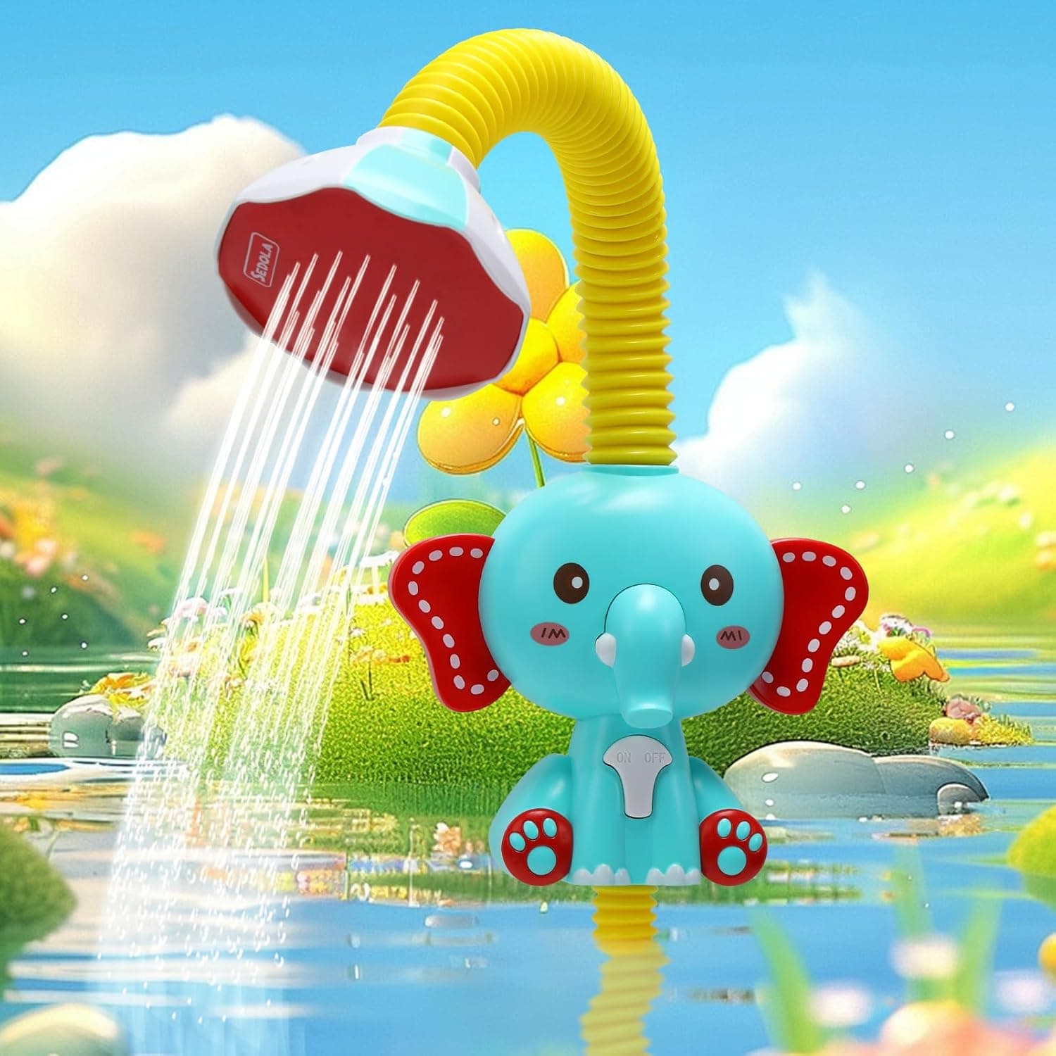 Bath Toys for Toddlers, Interactive Baby Bathtub with Spraying Water Feature,Cute Elephant Design,Shower Time Gifts for Boys and Girls