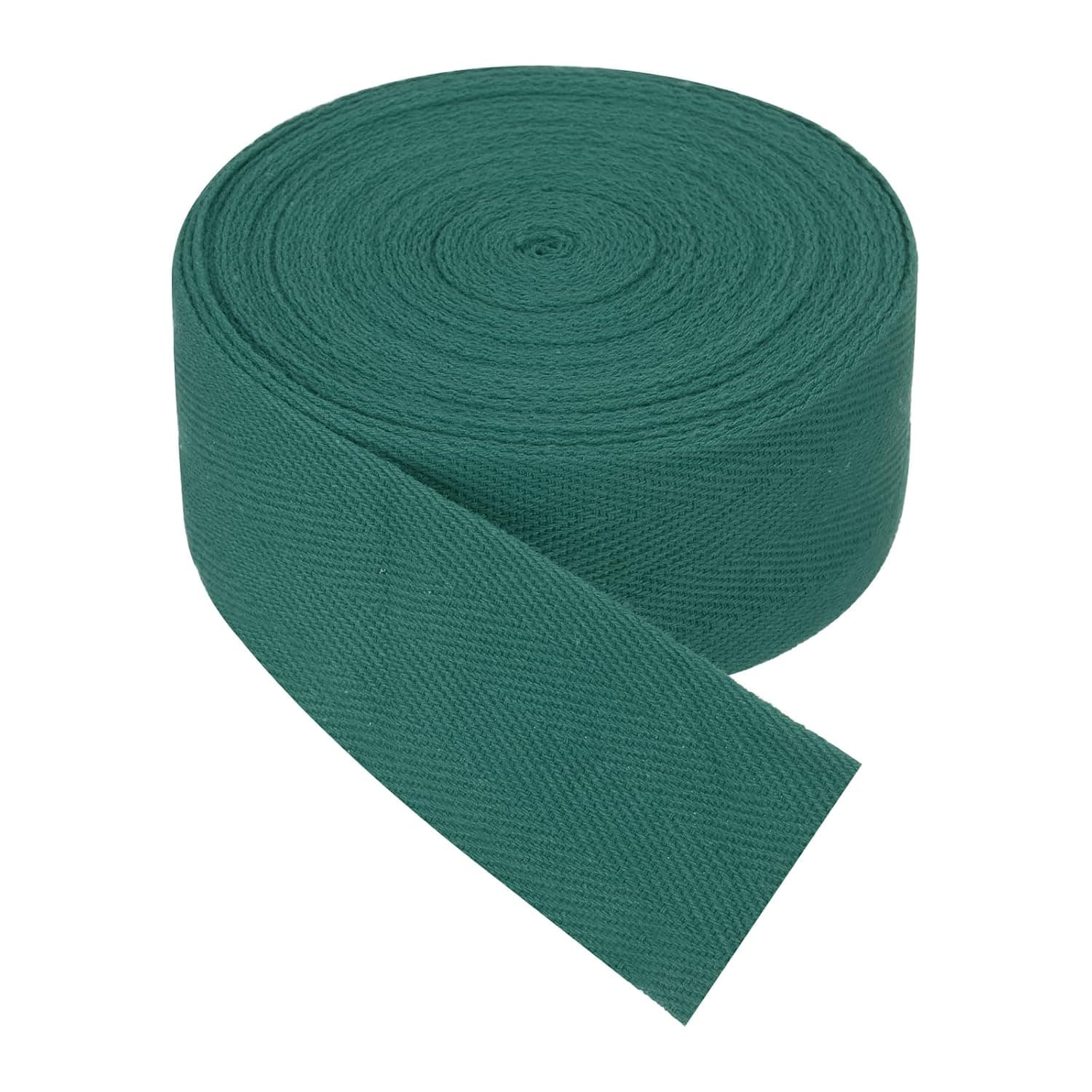 PATIKIL Cotton Twill Tape 4cm 9m Cotton Ribbon Bias Binding Tape Herringbone Webbing Trim for Sewing Gift Wrapping, Dark Green