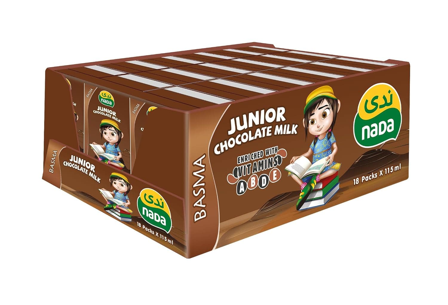 Nada Milk Basma Chocolate Pack 18 PCs 115ml