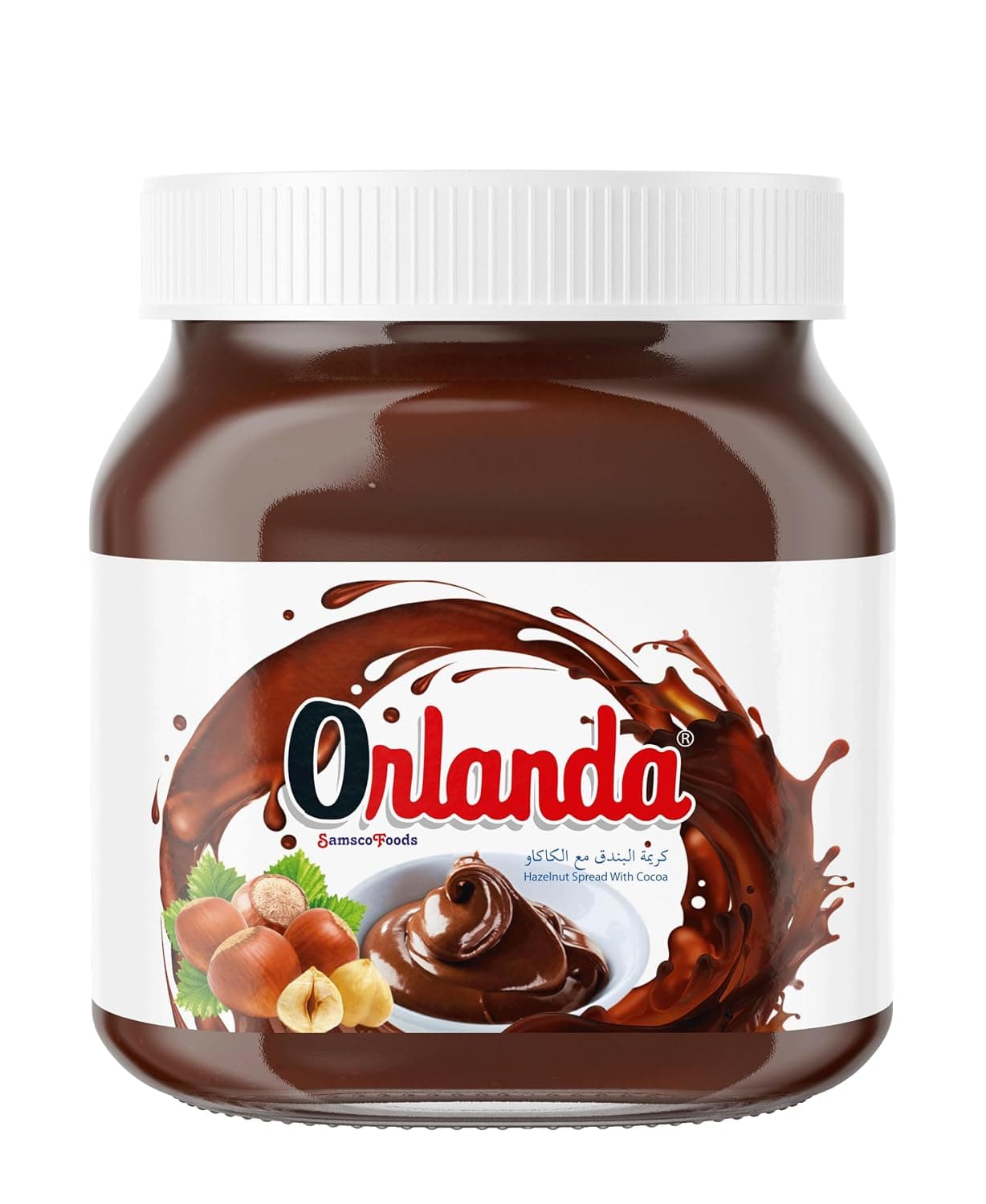 Orlanda Hazelnut Spread with Cocoa Glass Jar 750 g | CHOCOLATE SPREAD