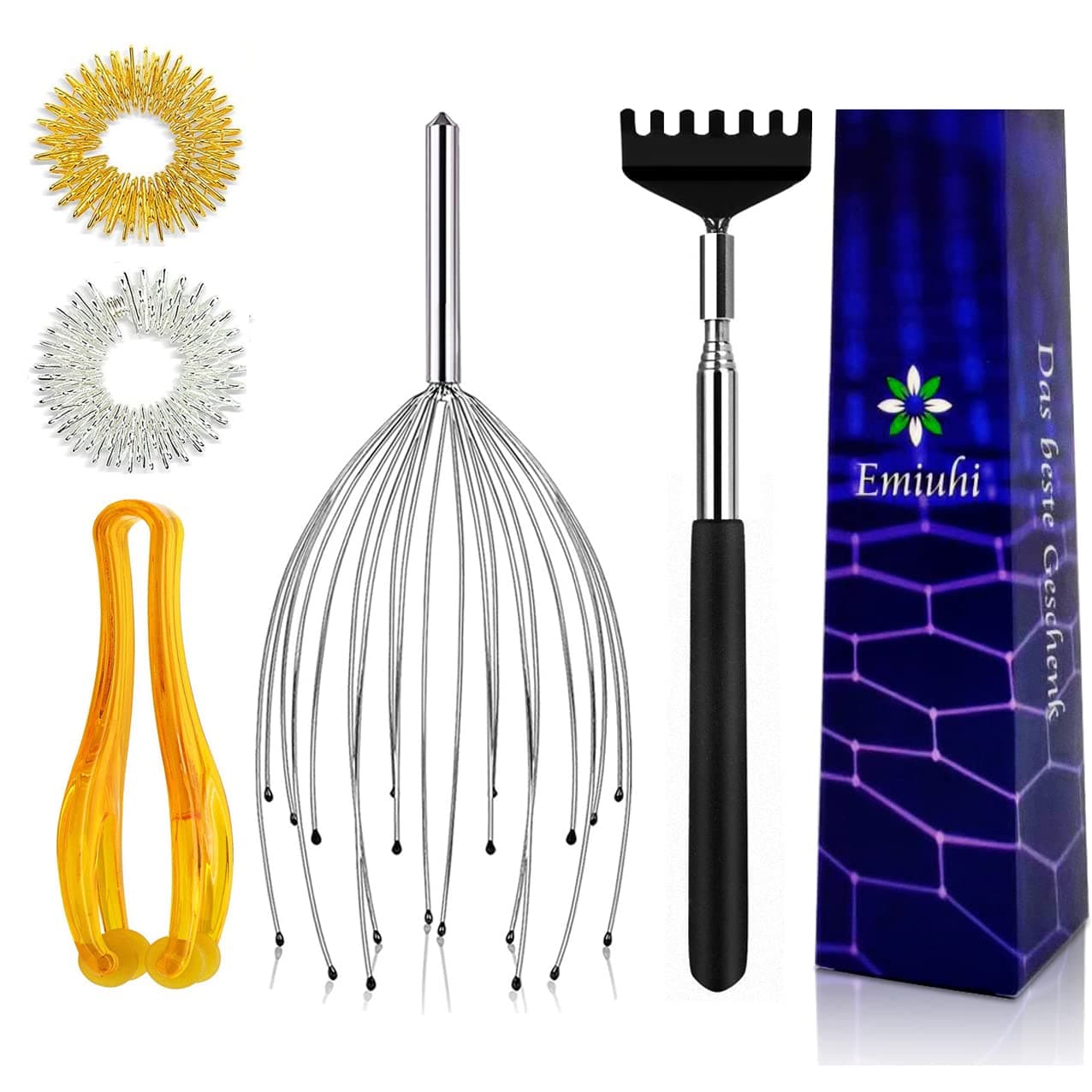 Head Massager Scalp Massage Scratcher Handheld Scalp Massager for Deep Relaxation, Hair Stimulation and Stress Relief