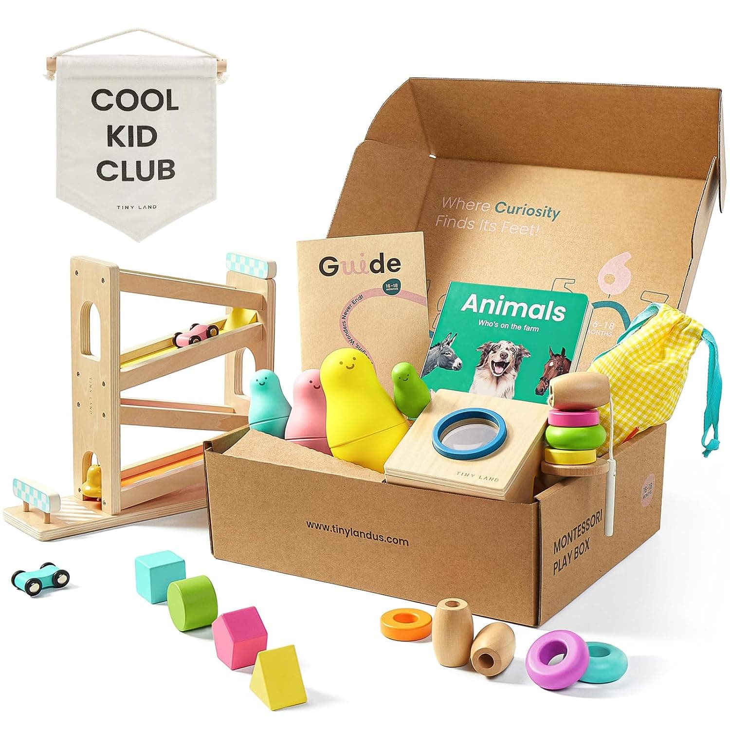 Tiny Land Montessori Baby Toy Set 16-18 Months 7 in 1 Adventure Kit