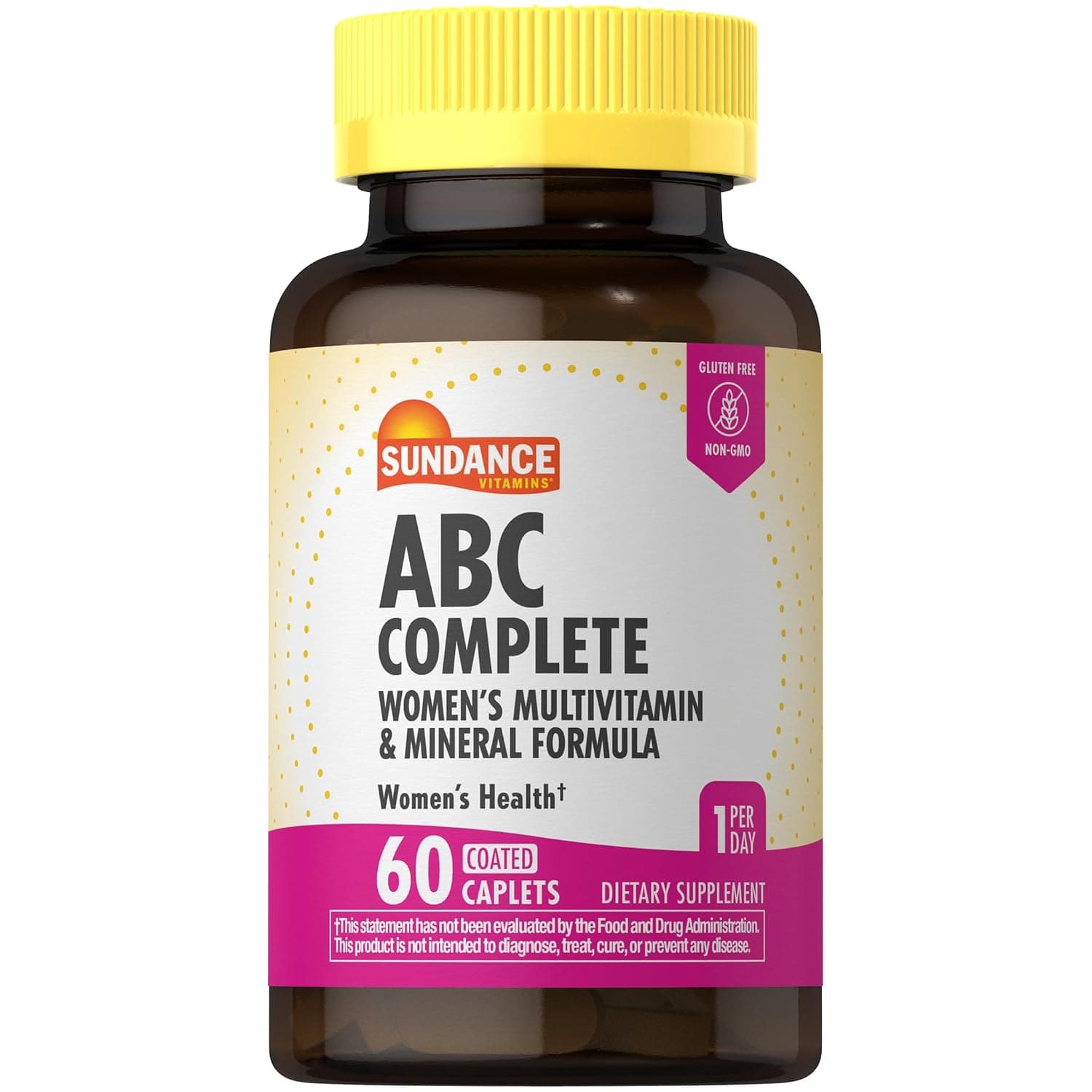 Sundance ABC Complete Women's Multivitamin & Mineral Formula 60 Coated Caplets Per Bottle (3)