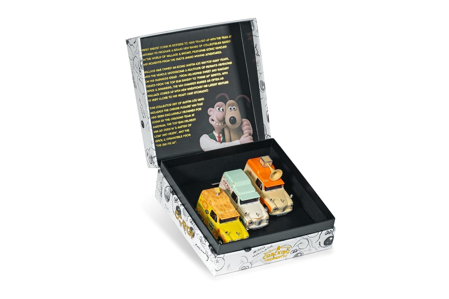 Wallace & Gromit Austin A35 Van Collection, Cheese Please!, Top Bun, Spick & Spanmobile