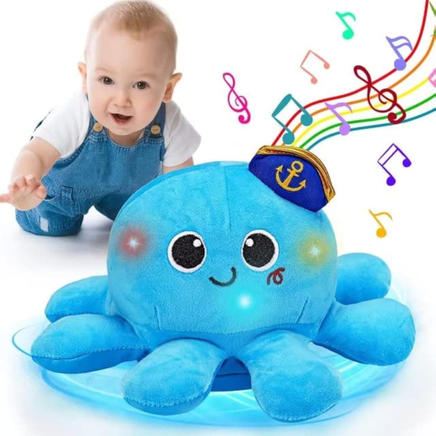 Crawling & Walking Baby Toys 6 to 12 12-18 Month Musical Plush Octopus Light up Voice Control Dancing Infant Toys 0 6 12 7 8 9 10 Month 1 2 3 Year Old Boy Girl Tummy Time Sensory Toddler Birthday Gift