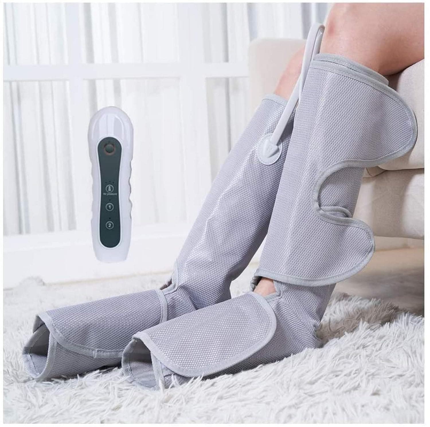 ARAST Air Compression Massager Machine Home Relaxation Air Compression Leg Massager For Foot Calf Massage Improve Blood Circulation With Handheld Controller 2 Modes 3 Intensities LEOWE