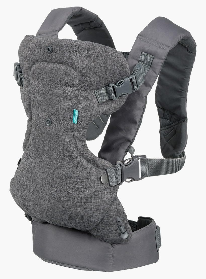 Flip Advanced 4-in-1 Convertible Baby Carrier for Newborns to Toddlers, 4 Carry Positions, Ergonomic Seat, Adjustable Waist Belt & Padded Straps, Wonder Cover Bib, 8–32 lbs