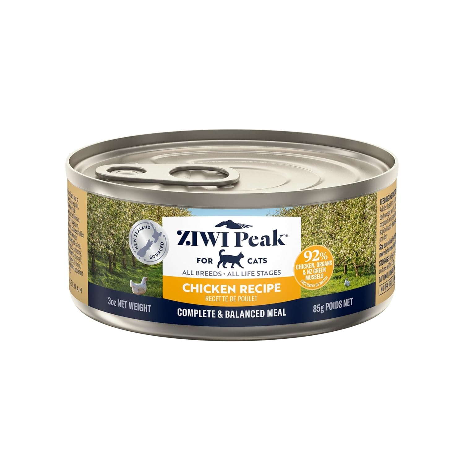 Ziwi Peak Wet Cat Food, Chicken Flavor - Pack of 24 x 85g - Total: 2020g