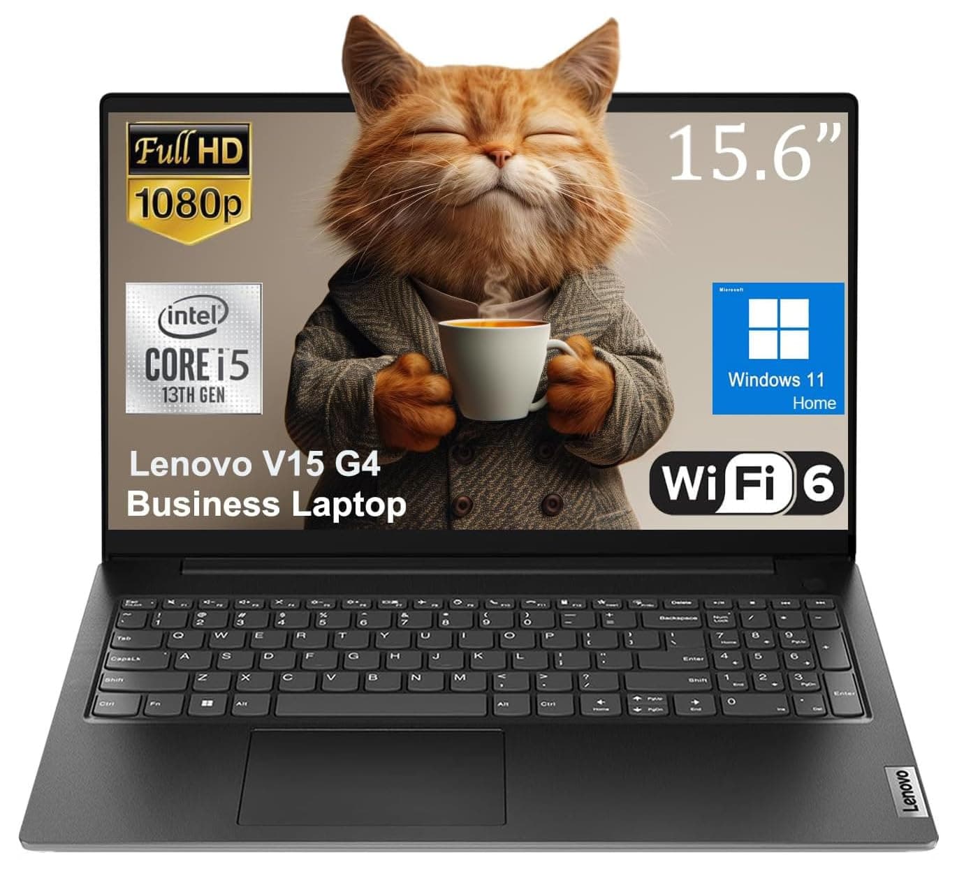 Lenovo V15 G4 15.6" Business Laptop, FHD Anti-Glare Display, Intel 10-Core i7-13620H (Beat Ultra 7 255U),40GB RAM, 1TB SSD, WiFi 6, Bluetooth 5.2, Windows 11 Pro, with 5ave 6-in-1 Accessory Kit