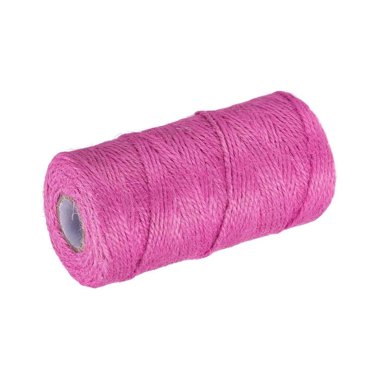 MECCANIXITY 328 Feet Garden Twine, 2mm Craft Jute Twine String Jute for Artwork, DIY Crafts, Gift Wrapping, Fuchsia