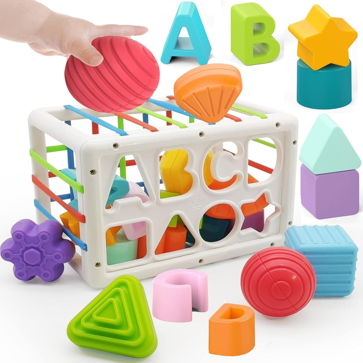Mumoo Bear BAby Shape Sorter Toys for 12-18 Monthss, Toyys for 18 toysBoys Girls, 1st Birthday Gifts for Boys Girls, Baby Sensory for 12 months, Montessori Toddler Travel Toyss