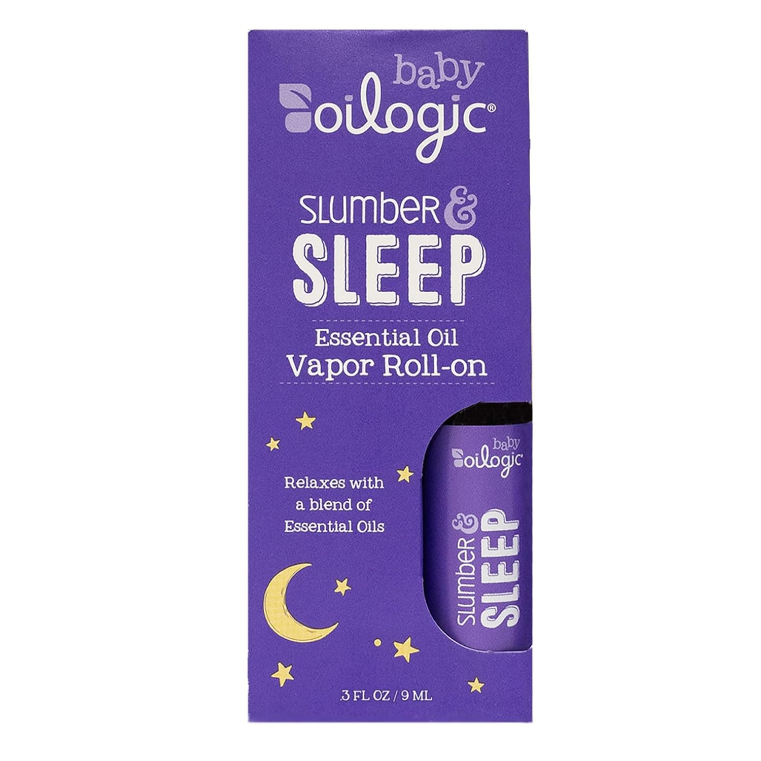 Oilogic Slumber & Sleep Roll-On Essential Oil for Babies & Toddlers - Gentle Aromatherapy Essential Oils, Mess-Free Comfort & Wellness Blends - Pediatrician-Tested Safe for Baby, .3 Fl Oz | Gentle Aromatherapy Essential Oils Soothes & Comfort - Pediatrician-Tested Baby Care Products - Mess-Free & Safe for Baby