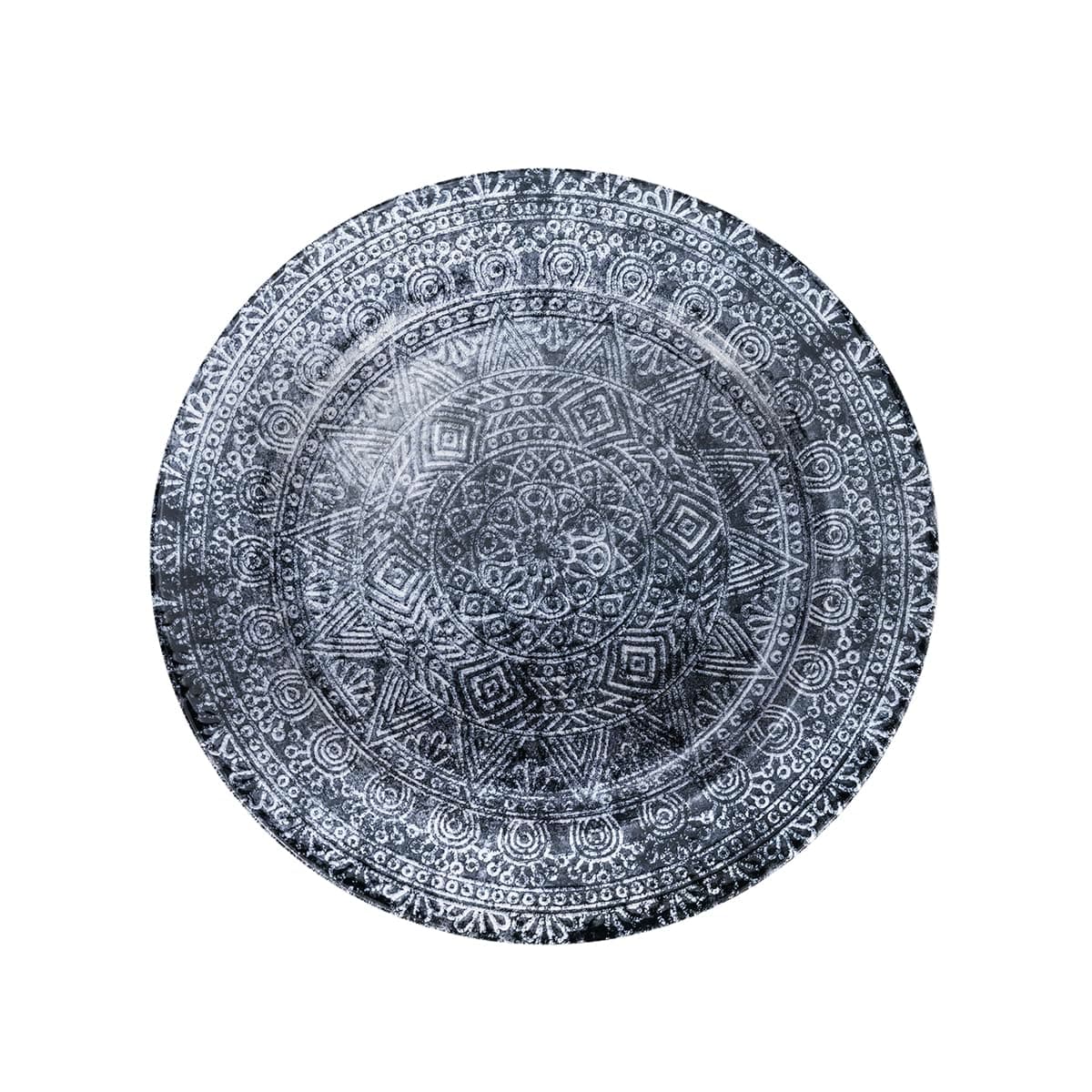 Edessa Ceramic Ginko 27Cm Round Dinner Plate - Multicolor Elegant Large Plate for Main Course Meals, Thali, Pasta, Biryani & More - Microwave & Dishwasher Safe (Set of 1)