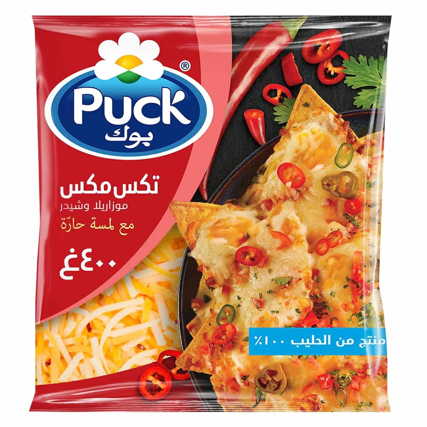 Puck Tex Mex Mozzarella Cheese 400 g