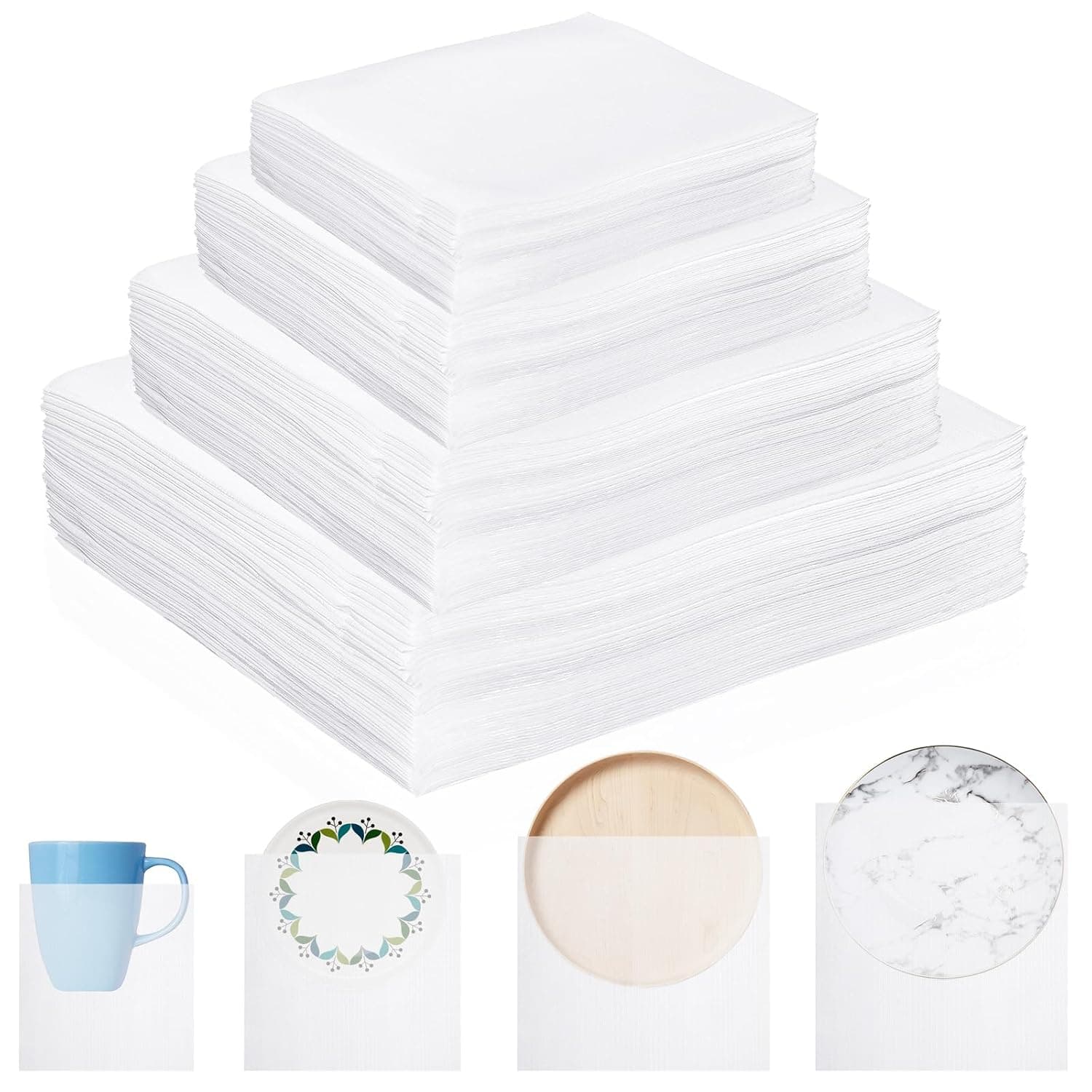 200 Pack Cushion Foam Pouches 4 Sizes Packing Foam Dish Packing Moving Supplies Foam Pouches Cushioning Foam with Fragile Labels (14 x 12 In,12 x 10 In, 10 x 8 In, 8 x 6 In)