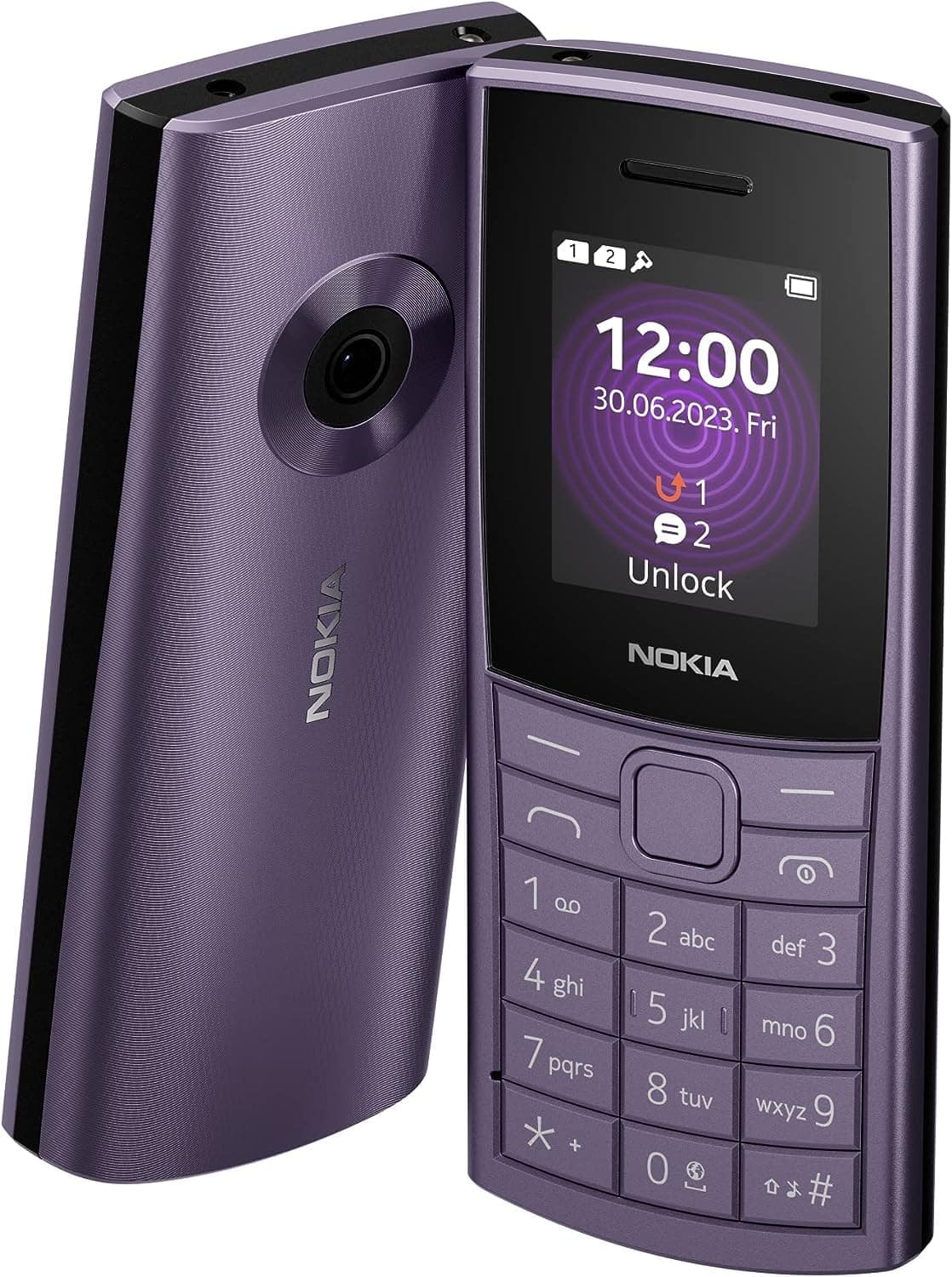 Nokia 110 4G (2023) Dual-SIM 48MB ROM + 128MB RAM (Only GSM | No CDMA) Factory Unlocked 4G Smartphone (Arctic Purple) - International Version