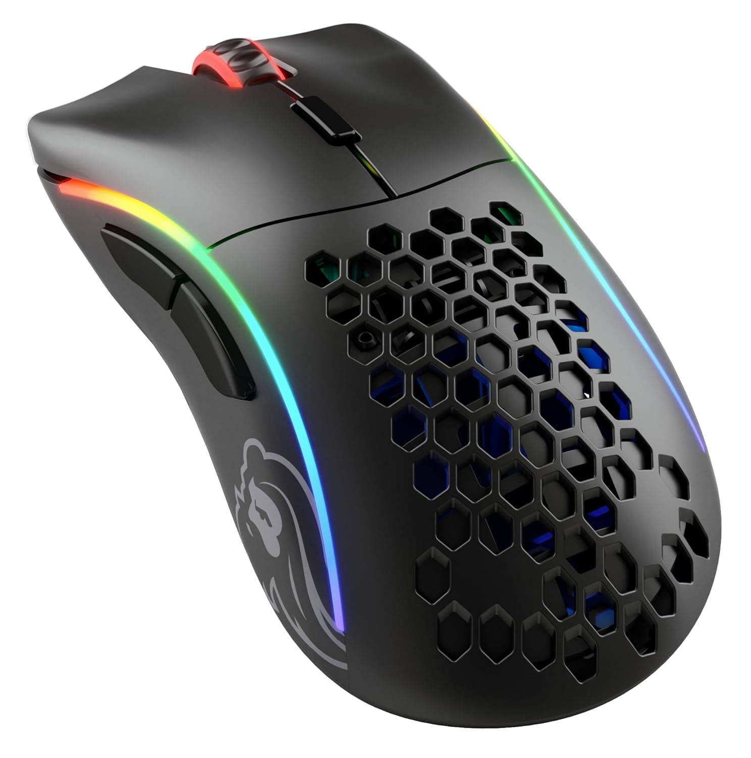Glorious Model D Wireless Gaming Mouse - RGB Mouse Wireless - 69 g Superlight Mouse - Ergonomic Computer Mouse - Honeycomb Mouse (Matte Black)