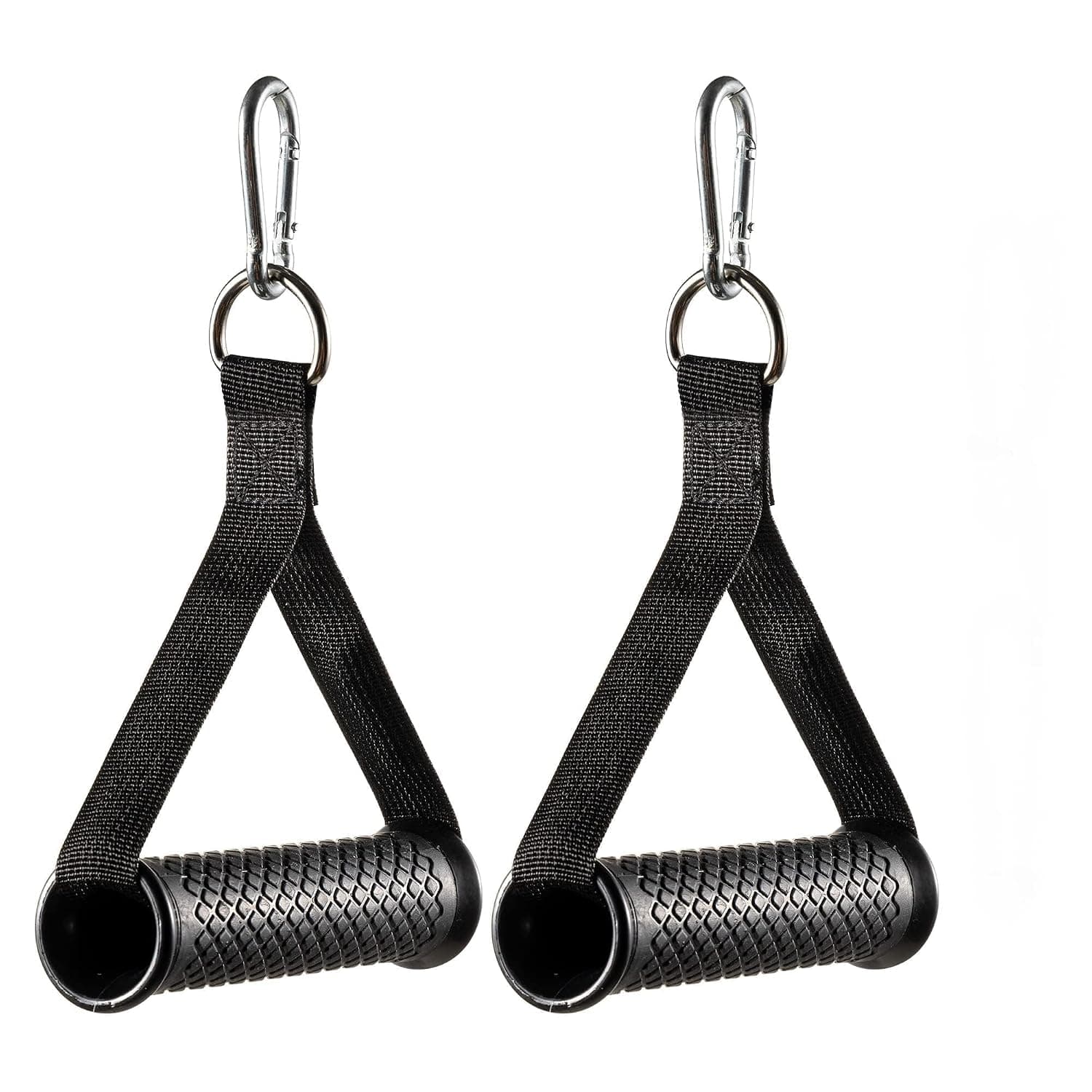 Exercise Handle, 2Pcs Professional Cable Handle, Heavy Duty Sports Handle Cable Machine Accessories, ABS Core Handle Fitness Strap Stirrup Handle Cable Silicone Handle for Training Pulley System Home
