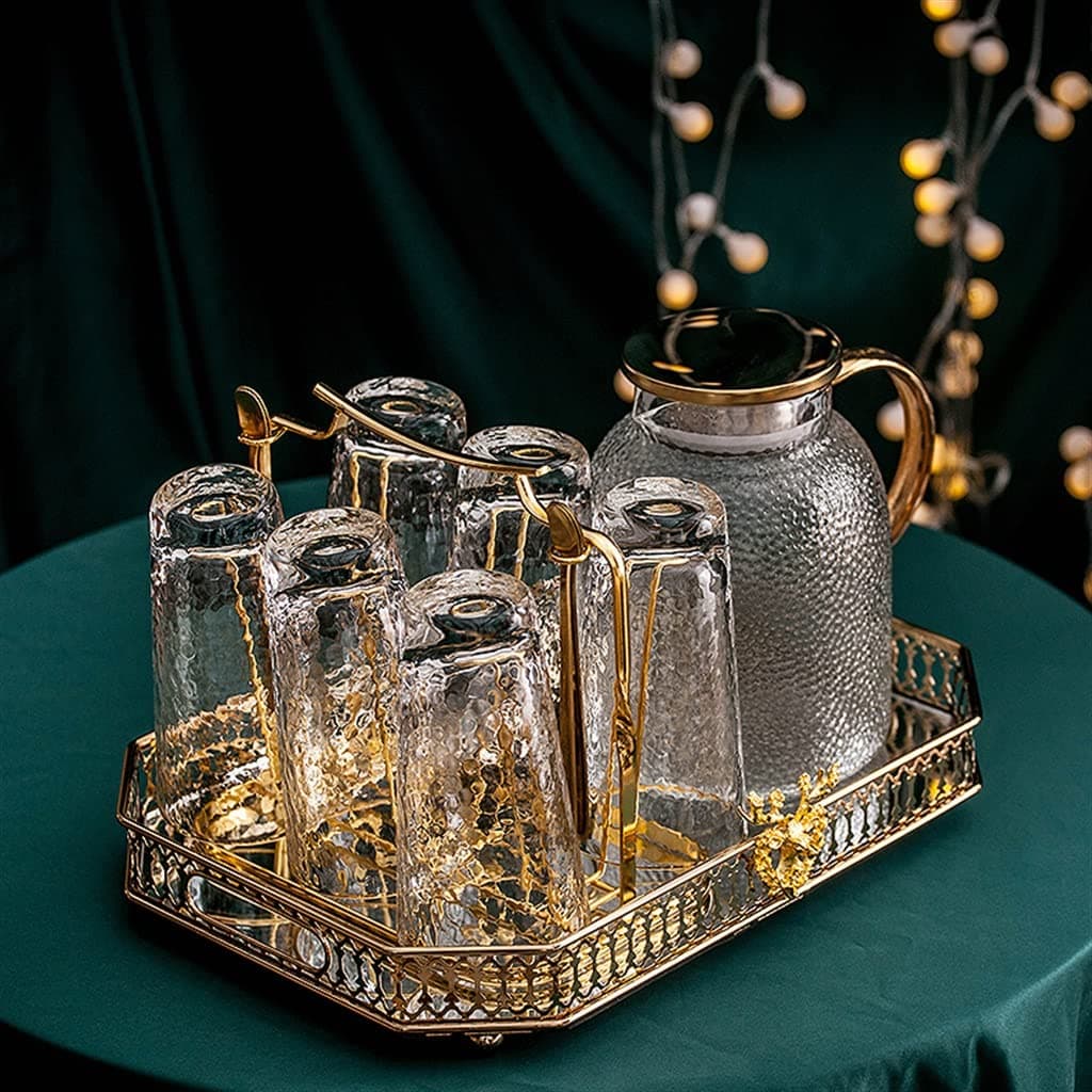 Afternoon Flower Tea Tea Set Fruit Teapot Set Nordic Heating Teapot Glass High Temperature Resistance Cooling Kettle (Color : B)