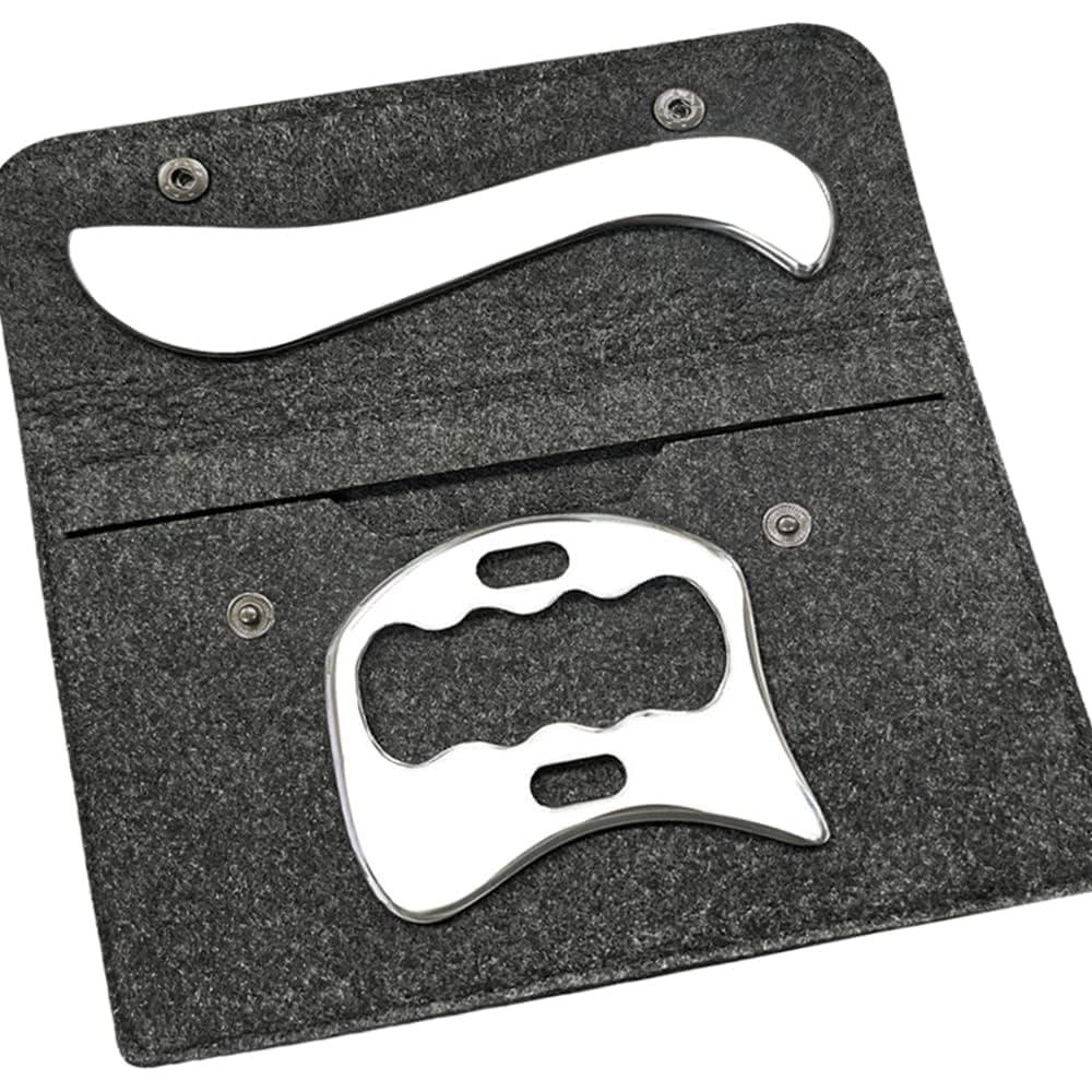 Tazweeq 2Pcs Stainless Steel Scraping Massage Tool, Muscle Scraper, Stainless Steel Massage Tool, Suitable For Back, Legs, Arms