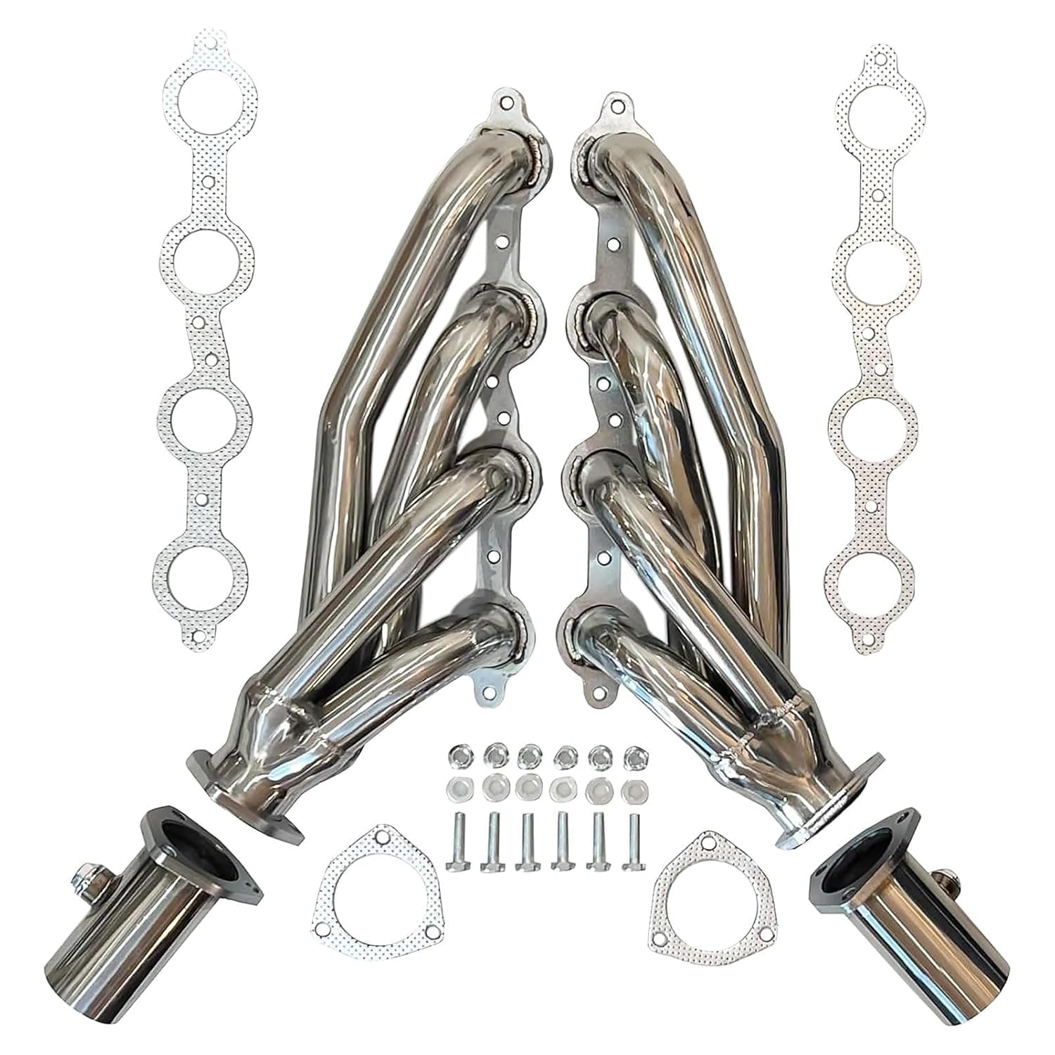 Stainless steel headers, Shorty style for LS swaps. Universal for swaps only. Not designed to fit any vehicle that came from factory with an LS style engine