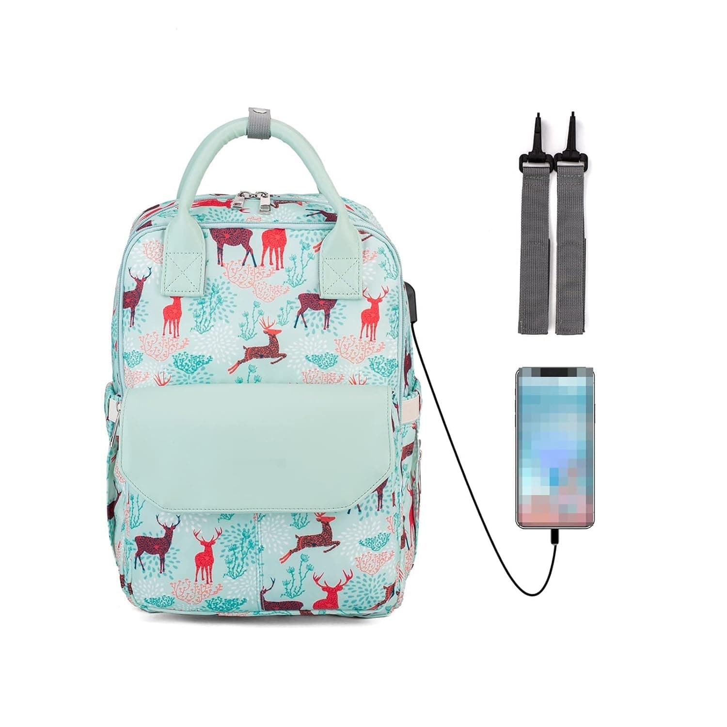 Diaper Bag Fashion Portable Baby Backpack Baby Bag for Mommy Large Capacity Waterproof Diaper Bag Mother Care Travel Equipment Baby Diaper Bag Backpack(Color:13)