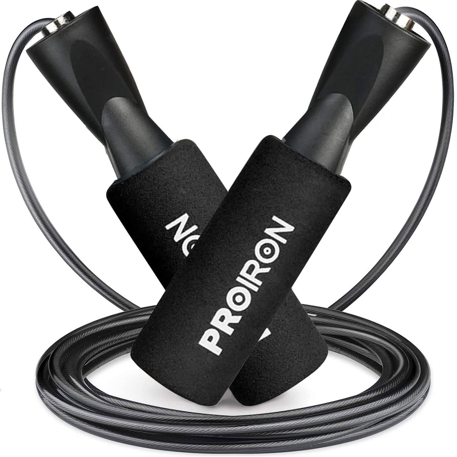 PROIRON Skipping Rope, Speed Rope with Premium Bearing, Jump Rope Exercises with Soft Foam Handle, Adjustable Rope for Fitness Workouts Fat Burning, Ideal for Women Men Kids