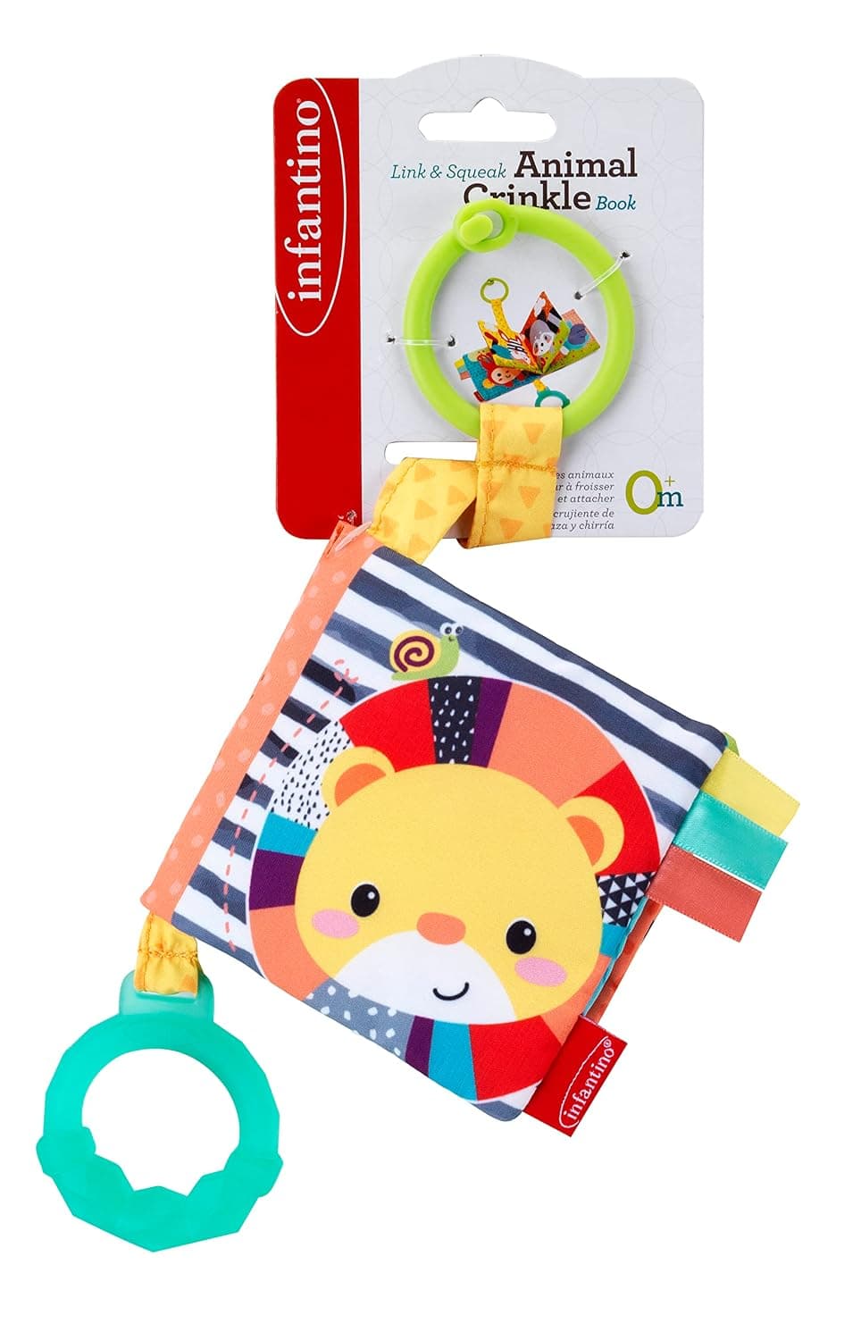 Infantino Link and Crinkle Animal Counting Book, 11.5 cm x 3.5 cm x 27 cm Size