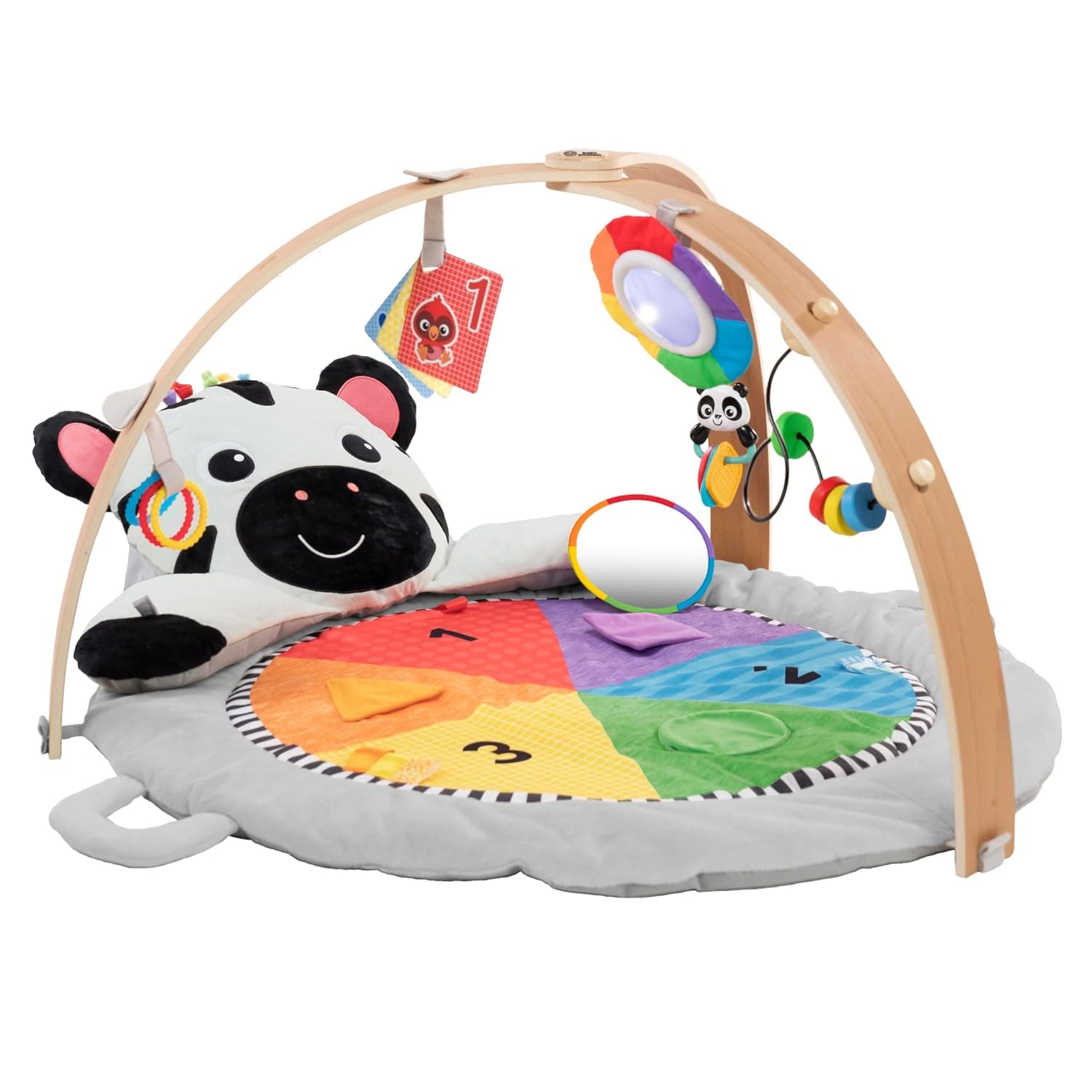 Baby Einstein - Zen's Activity Milestones Plush Gym, Developmental Playmat with Removable Toys, Music, and Light Features, 0-12 Months
