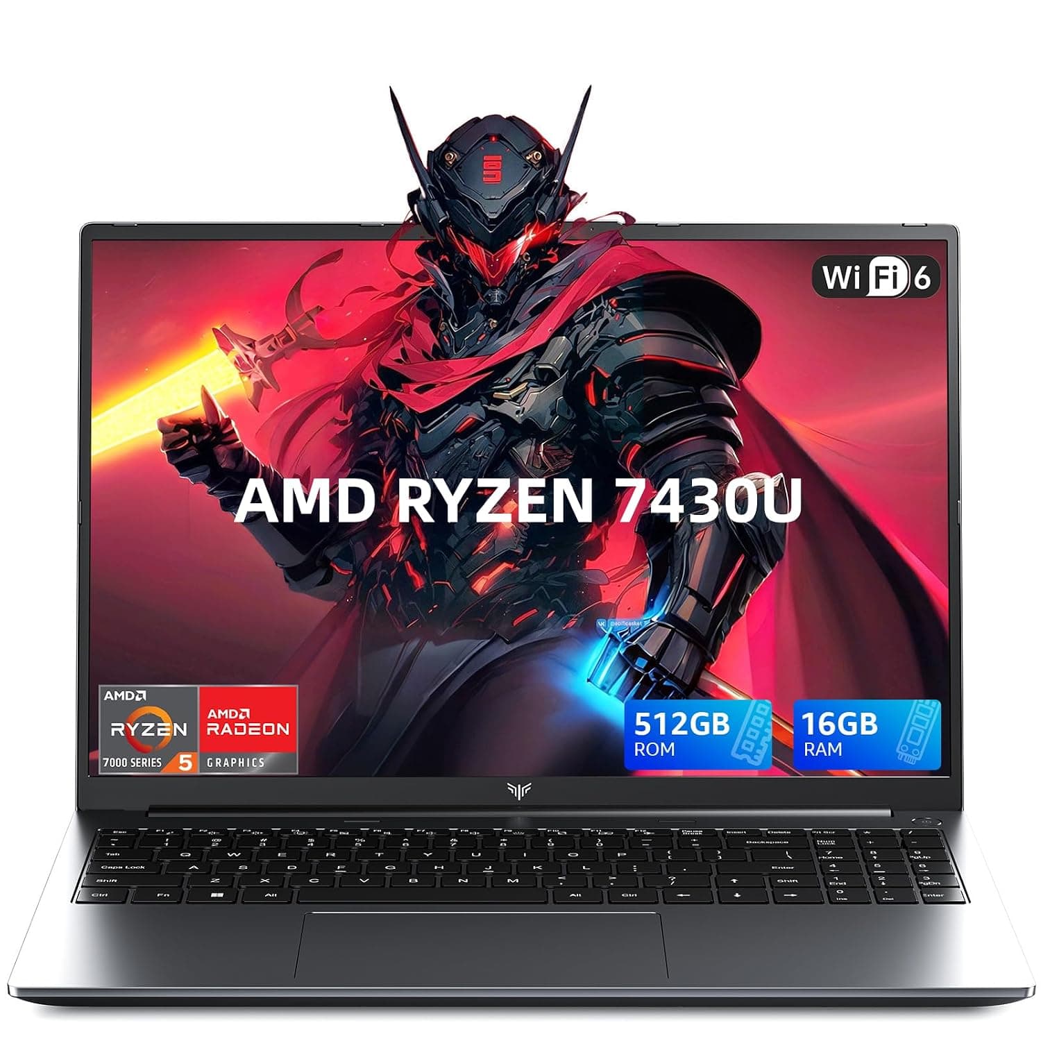 Light Gaming Laptop, ΑΜD Ryzen 7430U (Up to 4.3GHz), 16GB RAM 512GB SSD