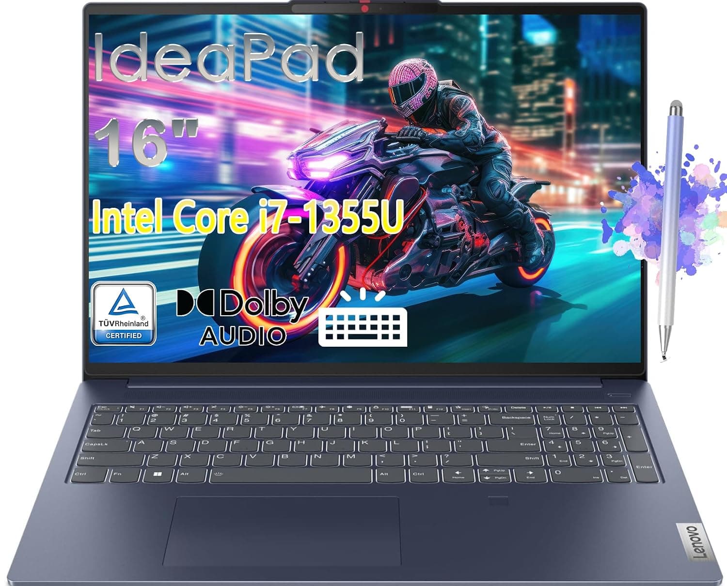 Lenovo Newest IdeaPad Slim 5i Laptop, 13th Gen Intel Core i7-1355U, 16" IPS (1920 x 1200) Touchscreen, 16GB Memory, 1TB PCIe SSD, Win 11 Home, w/Stylus. (16GB RAM | 1TB PCIe SSD)