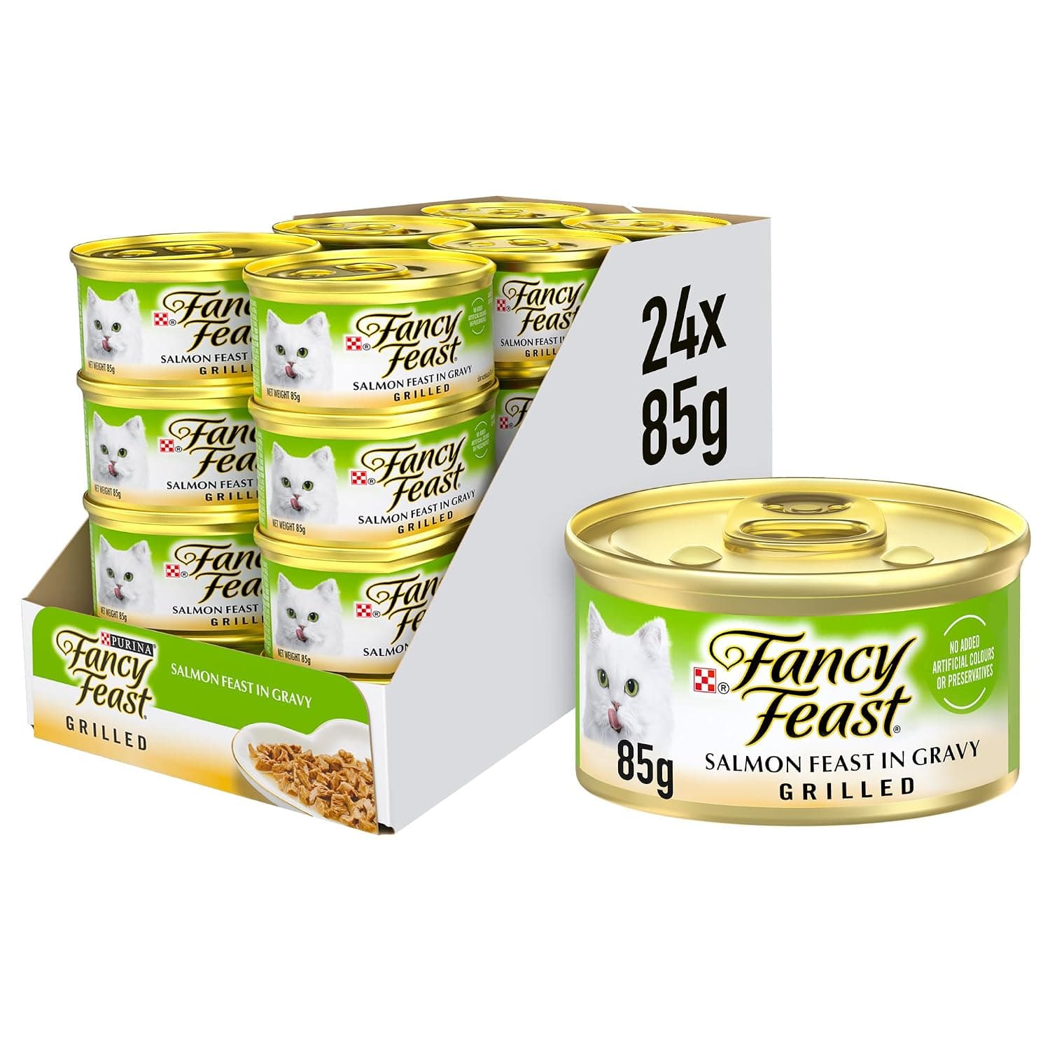 Purina Fancy Feast Grilled Salmon Wet Cat Food 85g (Pack of 24)