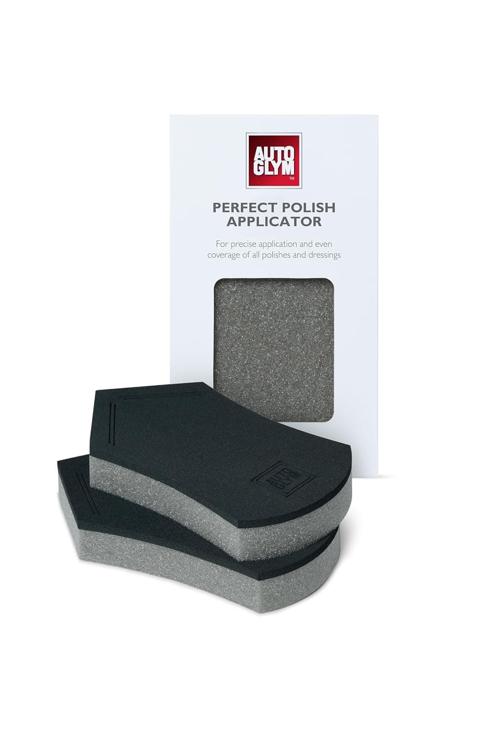 Autoglym Perfect Polish Applicator - Specially Designed Car Polish Applicator Pads with Point and Straight Edges For Precise Application, Pack of 2 | Car Polish Applicator Pads – Precision Foam Applicators with Pointed & Straight Edges for Polish, Wax & Sealant