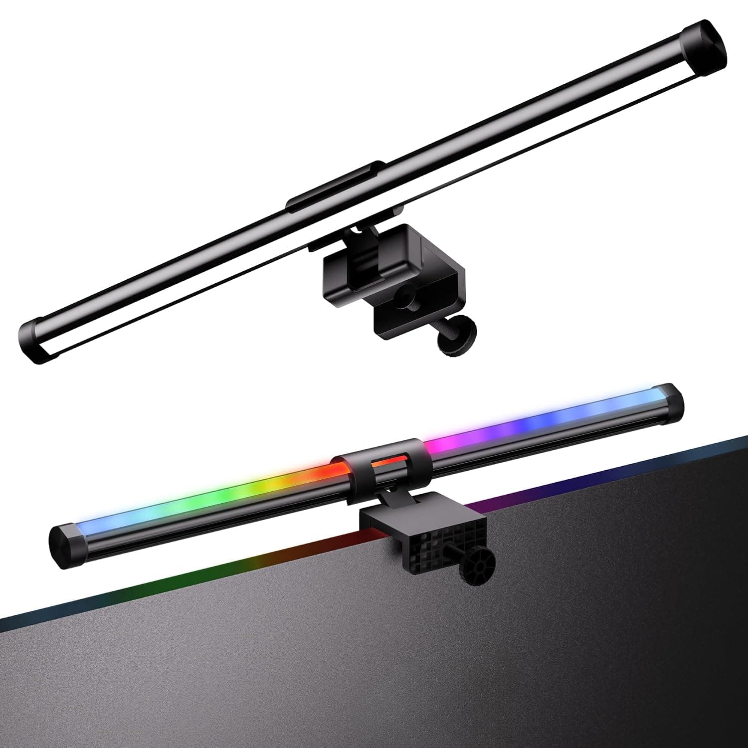 Quntis Monitor Light Bar with RGB Backlight, 44cm Computer Monitor Lamp Dimmable Light and Colour Temperature Touch Control LED Gaming Screen Light Eye Care No Glare Space Saving for Work Study | Monitor Lamp Dimmable Light and Colour Temperature Gaming Screen Light Eye Care No Glare Space Saving for Work Study