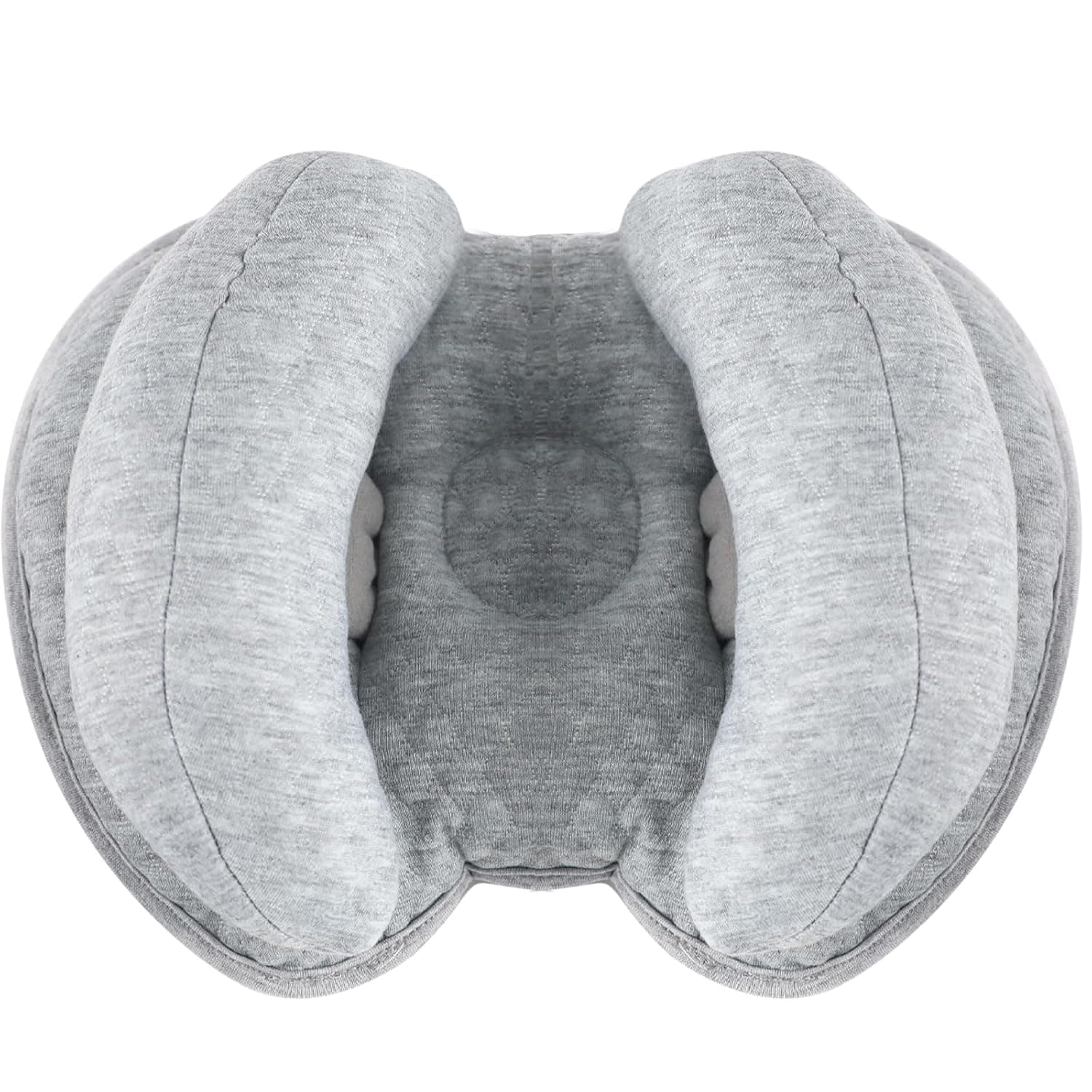 Bukela Baby Support Pillow, Banana Neck Pillow for Adjustable Head Rest and Toddler Car Seat Comfort, Travelpillow for Stroller Neck Support, Soft 2 in 1 Travel Headrest for Boys Girls, Gray