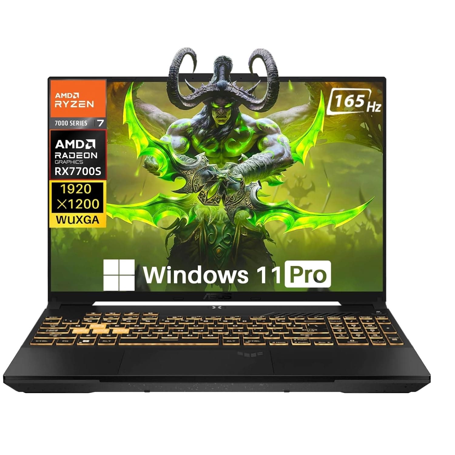ASUS TUF A16 Gaming Laptop, Radeon RX7700S 8 GB(Beats RTX 4060), AMD Ryzen 7 7735HS(Up to 4.75 GHz, Beat i7-13620H), 16" FHD 165 Hz, 32 GB DDR5, 1 TB SSD, HD Audio, Win11 Pro, Office Pro, Gaming Mouse