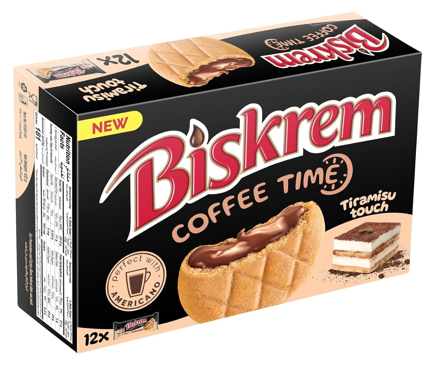 Biskrem Tiramisu 36g Pack of 12